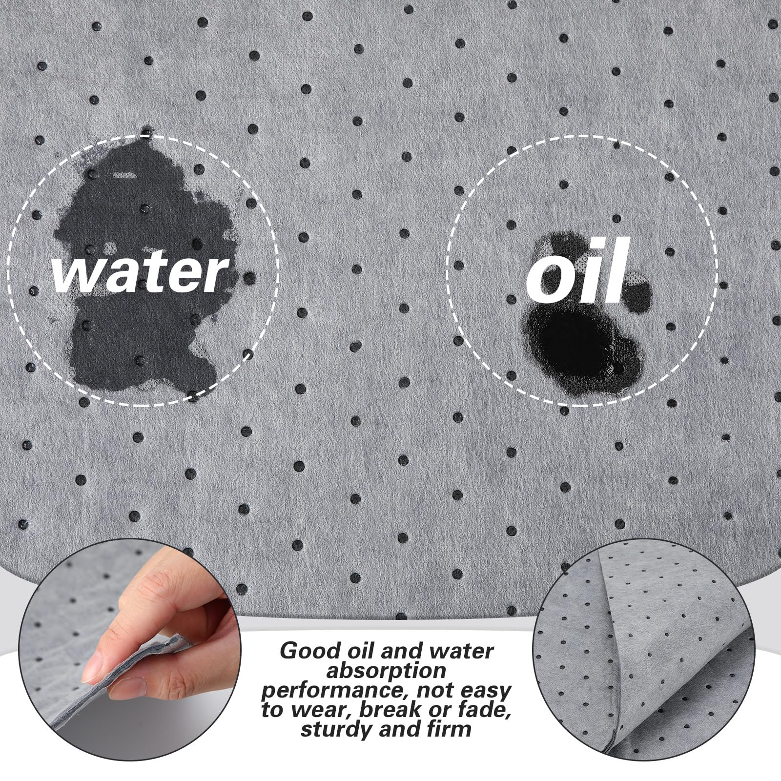 Weewooday 25 Pieces Oil Absorbent Pads 19.69 x 15.75 Inch Oil Spill Mat Garage Accessories Water Absorbent Mat Driveway Mats for