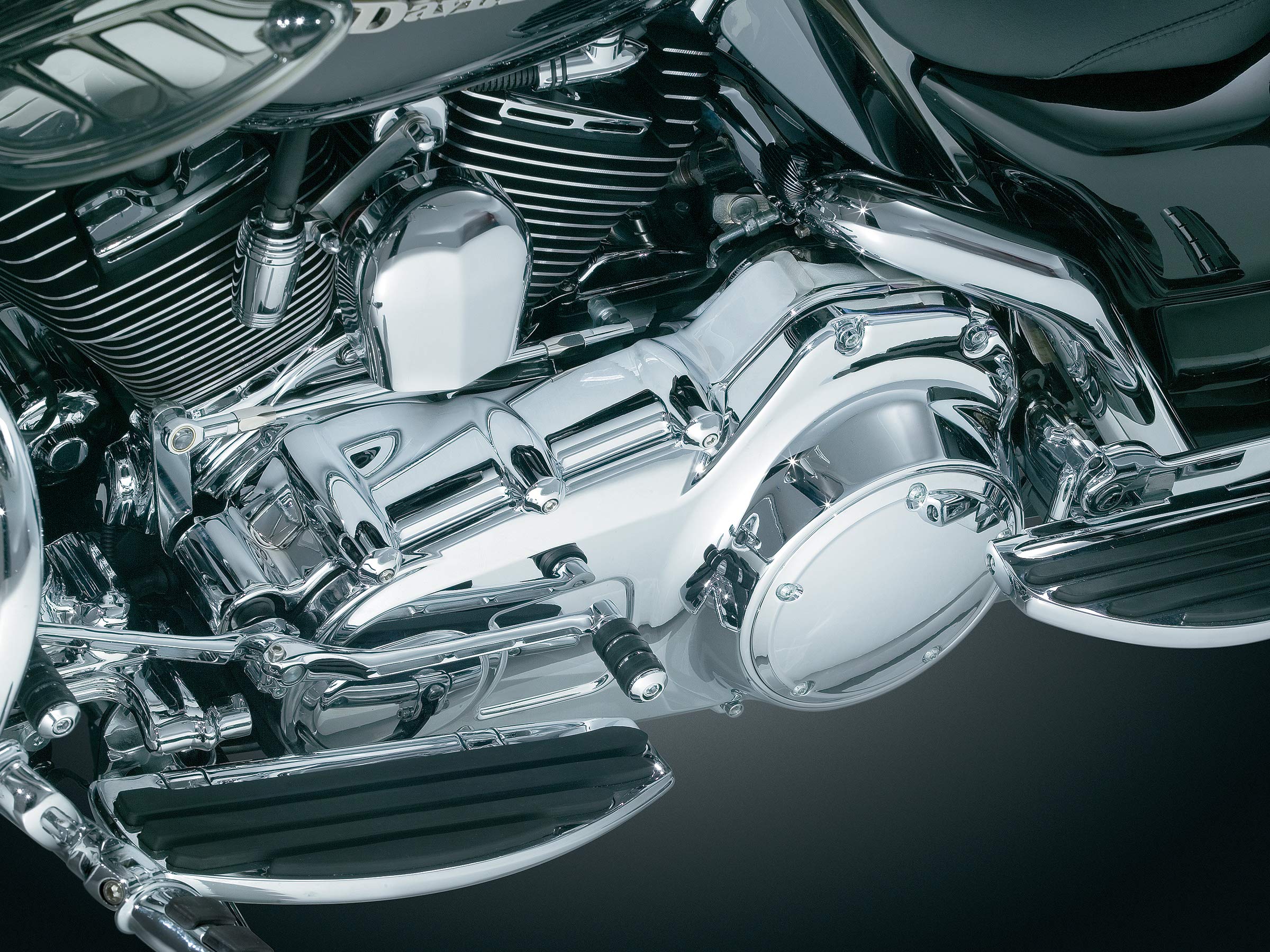 Kuryakyn 8397 Inner Primary Cover for 2007-08 Harley-Davidson Touring Motorcycles, Chrome, Standard Size
