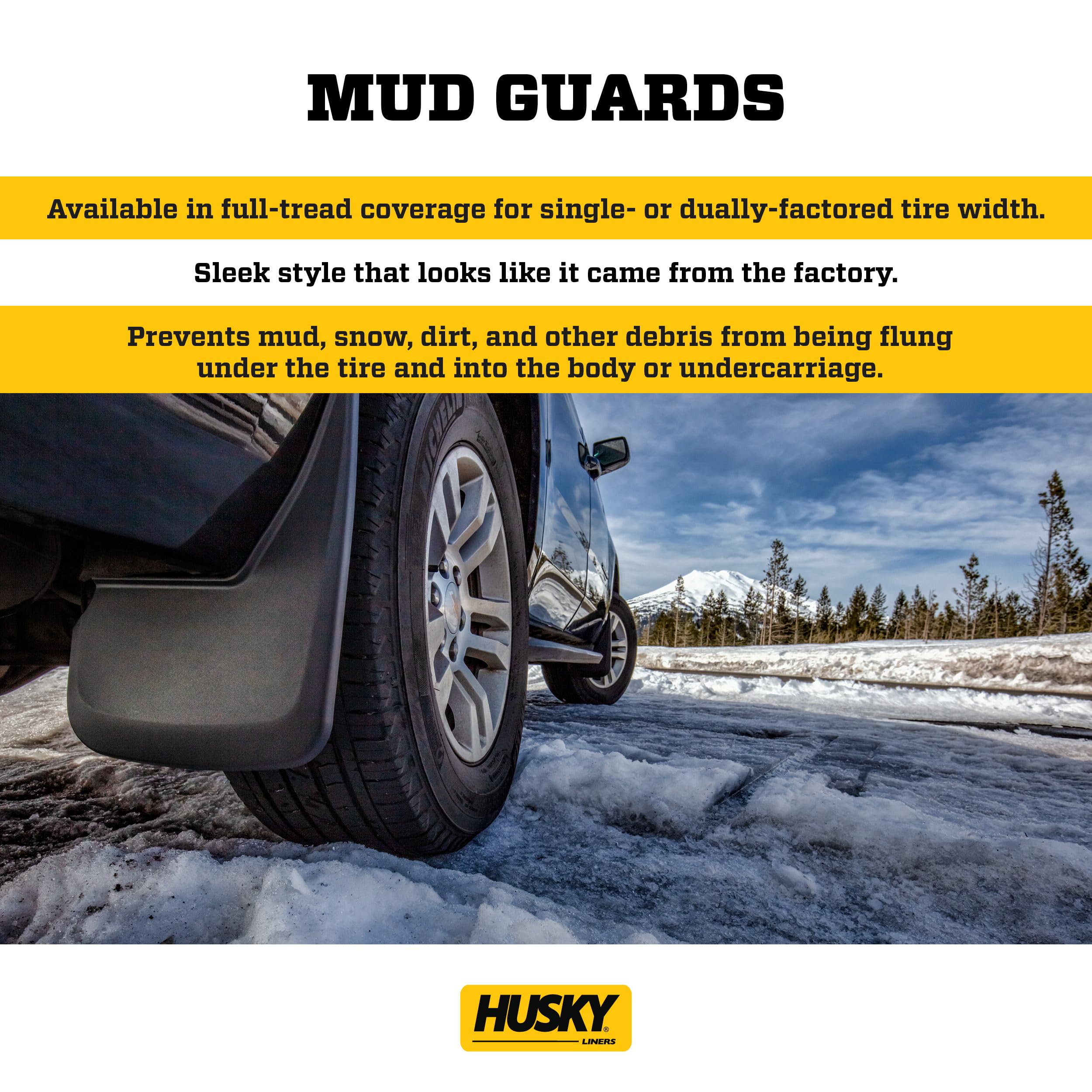 Husky Liners - Front Mud Guards | 2014-2018 Chevrolet Silverado 1500, 2015-2019 Silverado 2500/3500, 2019 Silverado 1500 Ld W/Si