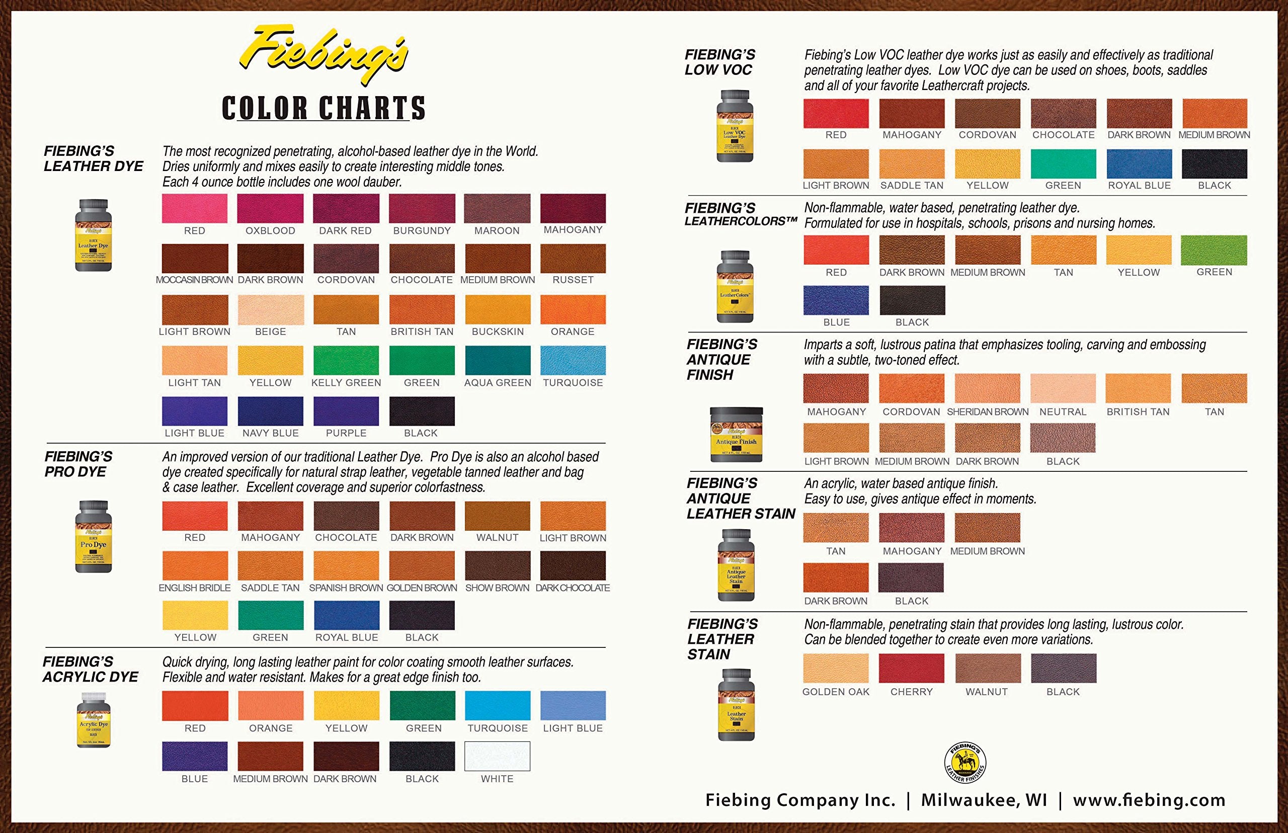 Fiebing's Pro Dye Light Brown Leather Dye - 4 oz. Permanent Oil Finish, Model 50-2030-LB