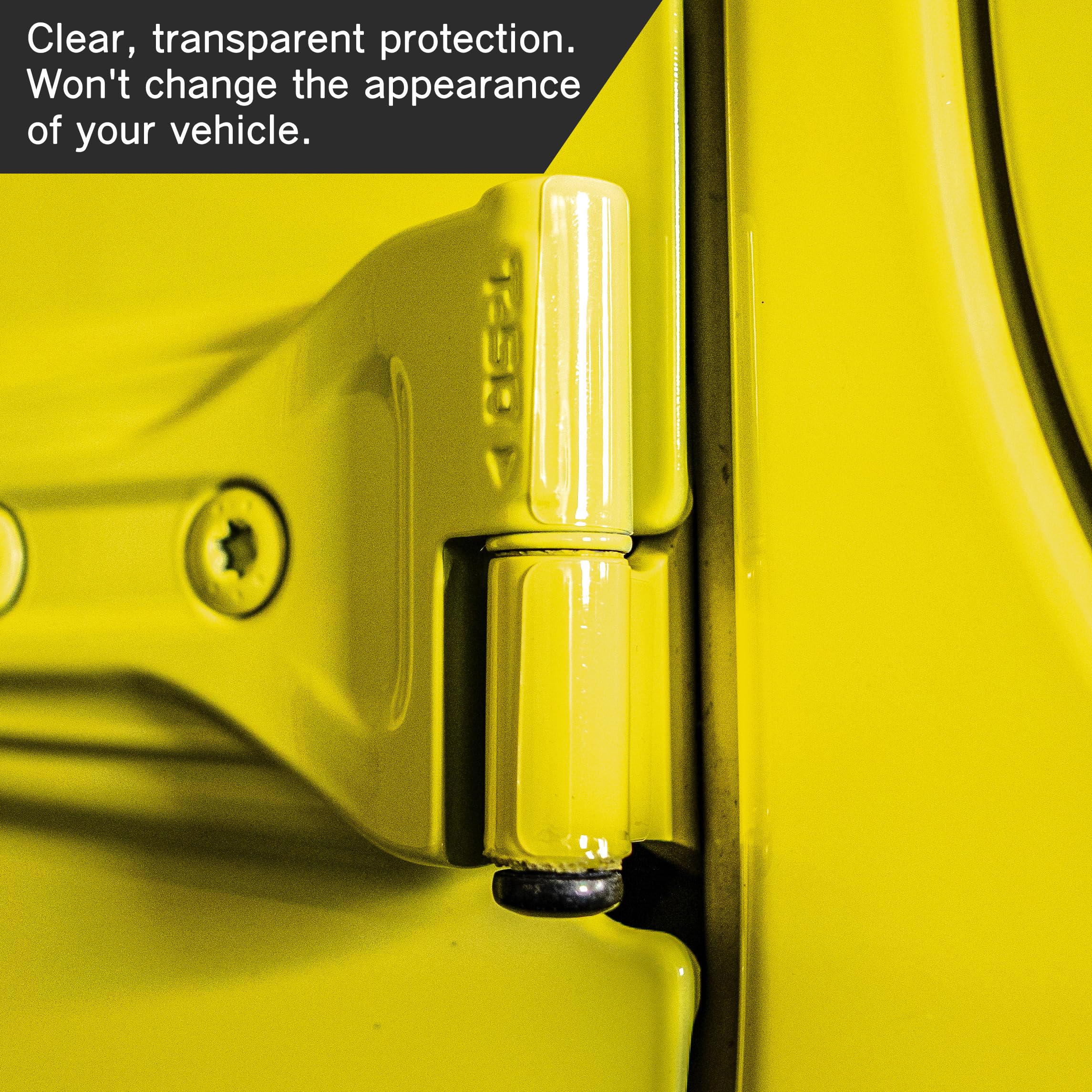 Rock Stopperz Door Hinge Protection Kit for Jeep Wrangler JL/JLU/Gladiator - Clear Polyurethane, Fits 2 or 4 Door Models (2019 - Current)