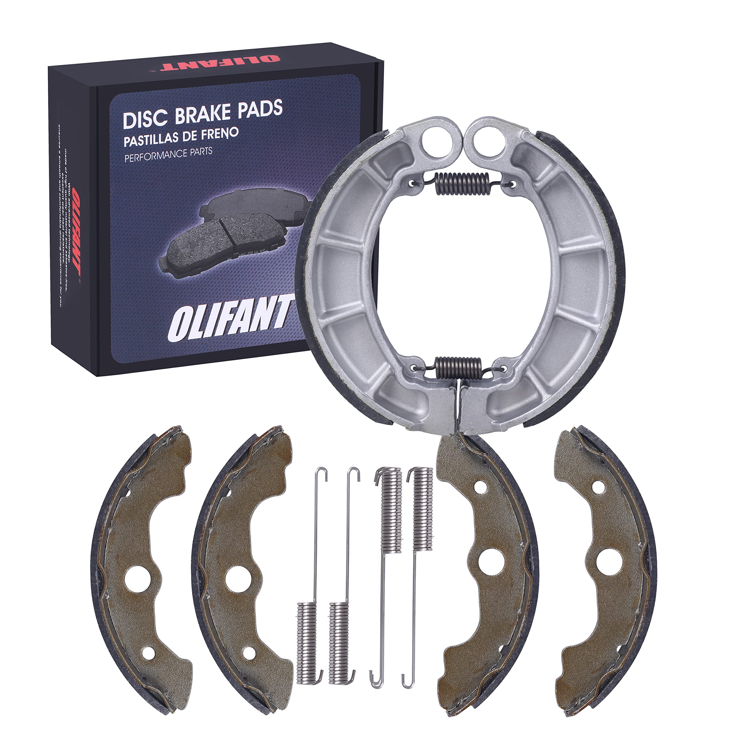 Front & Rear Brake Shoes for Honda Rancher 350 2000-2006/ Honda Rancher 400 2004-2007/Honda Foreman 400 1995-2003/Honda Foreman 