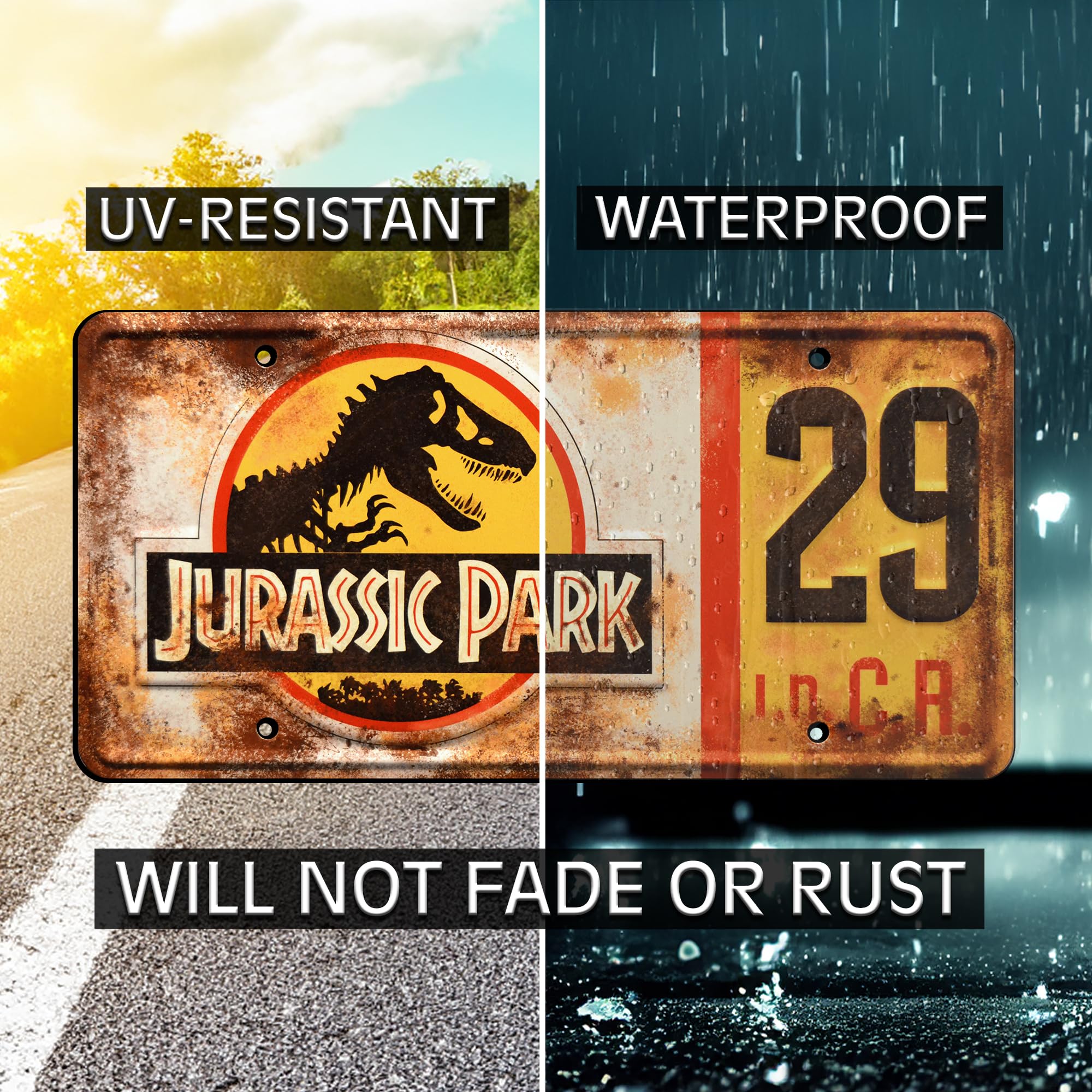 Jurassic Trilogy | #29 | Metal Stamped License Plate