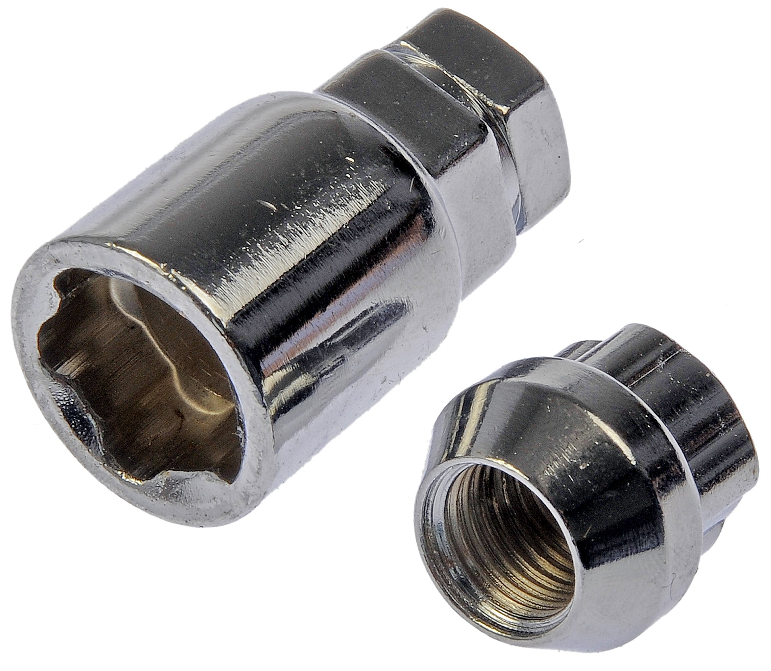 Dorman 711-626 Wheel Nut Lock Chrome Bulge Seat Open End M14-1.50 Compatible With Select Models, 4 Pack