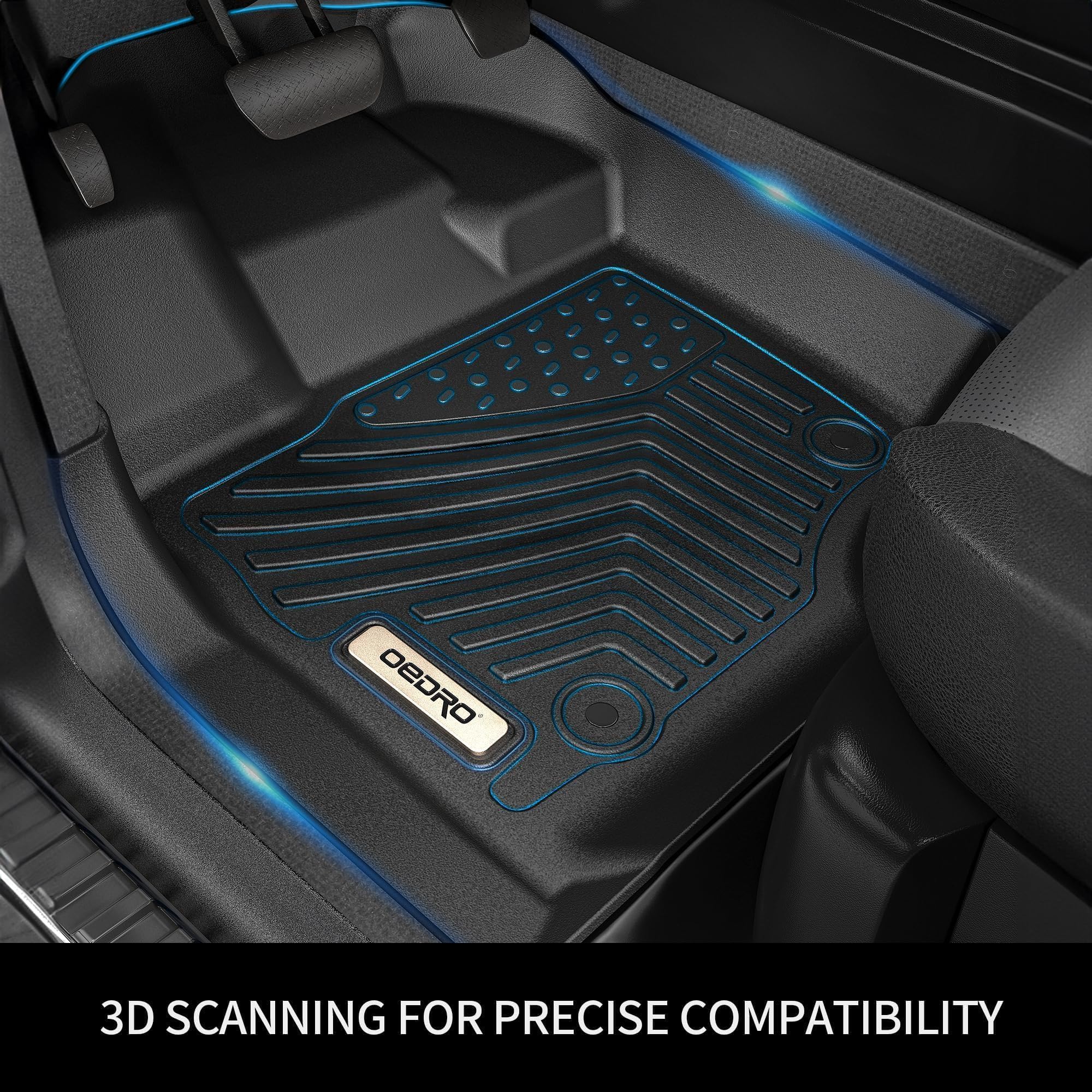 Oedro Floor Mats Fit For Honda Cr-V 2017-2022, Tpe All Weather Crv Car Mats Tpe Accessories, 1St And 2Nd Row: Front, Rear, Full