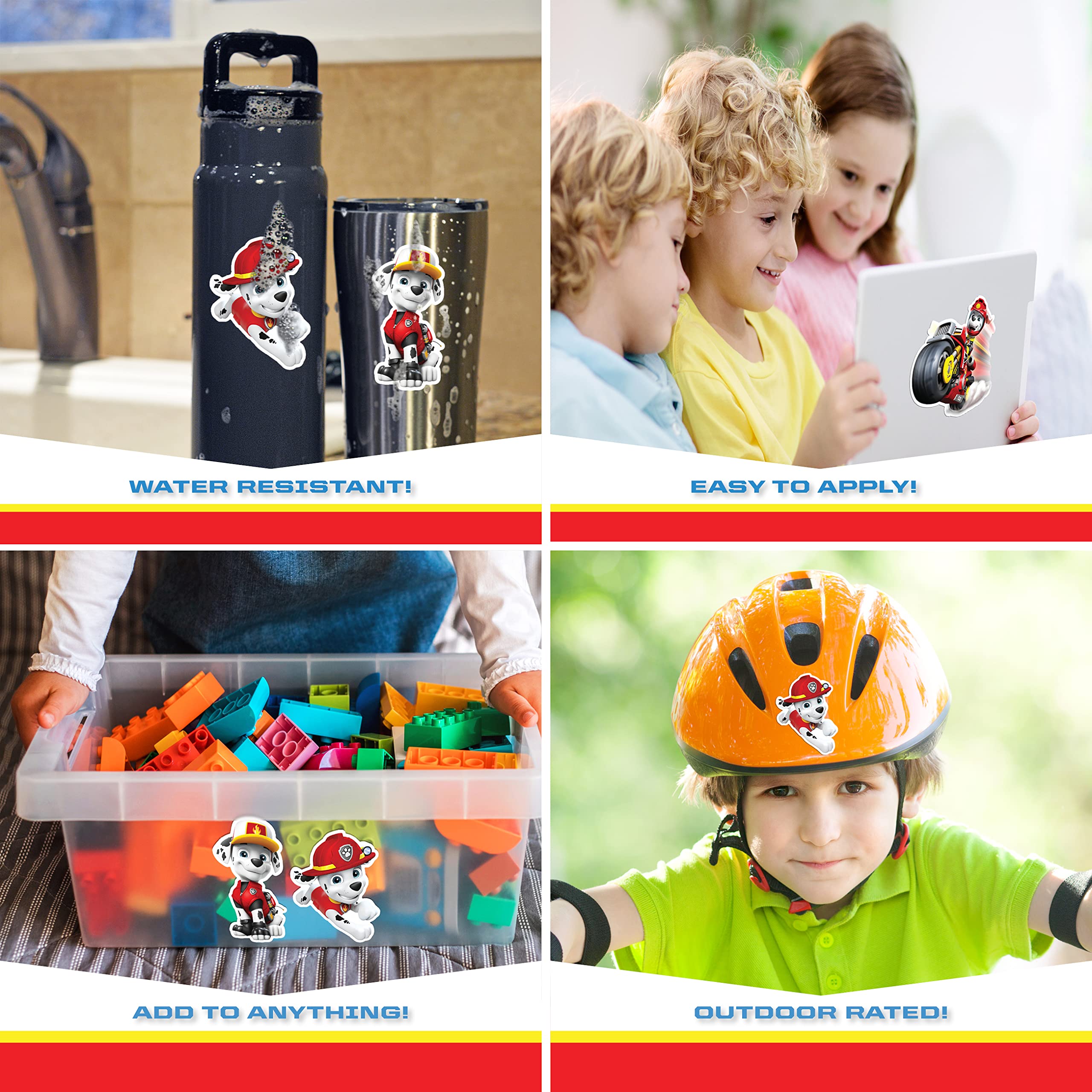 Paw Patrol Marshall Decals - Set Of 3 Marshall Stickers For Kids And Adults - Vinyl Decals For Laptop, Tumbler, Water Bottle, Ve