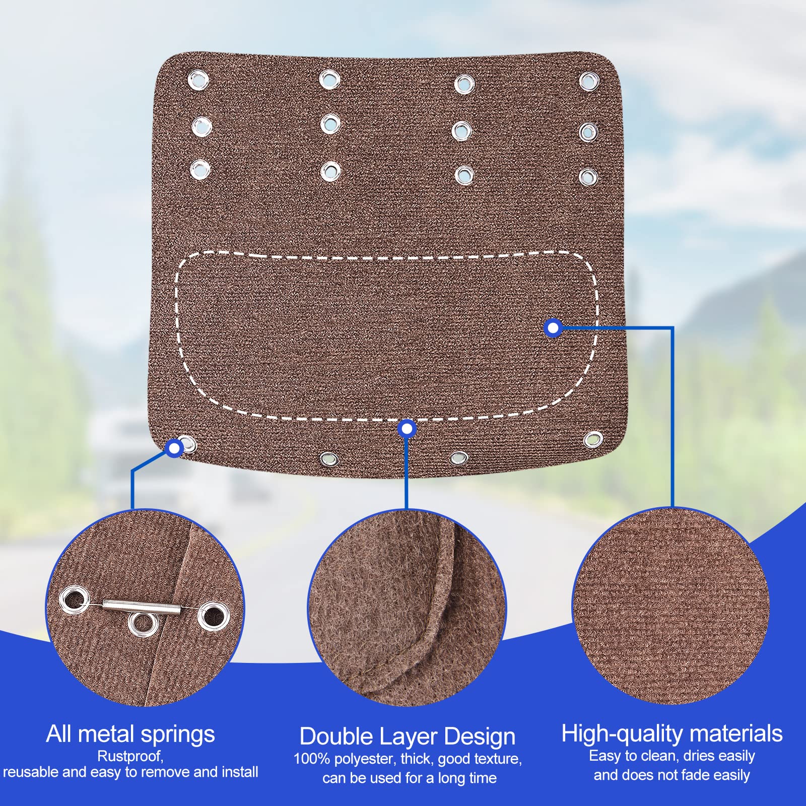 Ristow Rv Step Covers 3 Pack 22'' Wide Rv Step Rug With Install Hooks Fit 8-11'' Deep Camper Step Cover Rv Stair Covers Ideal Fo
