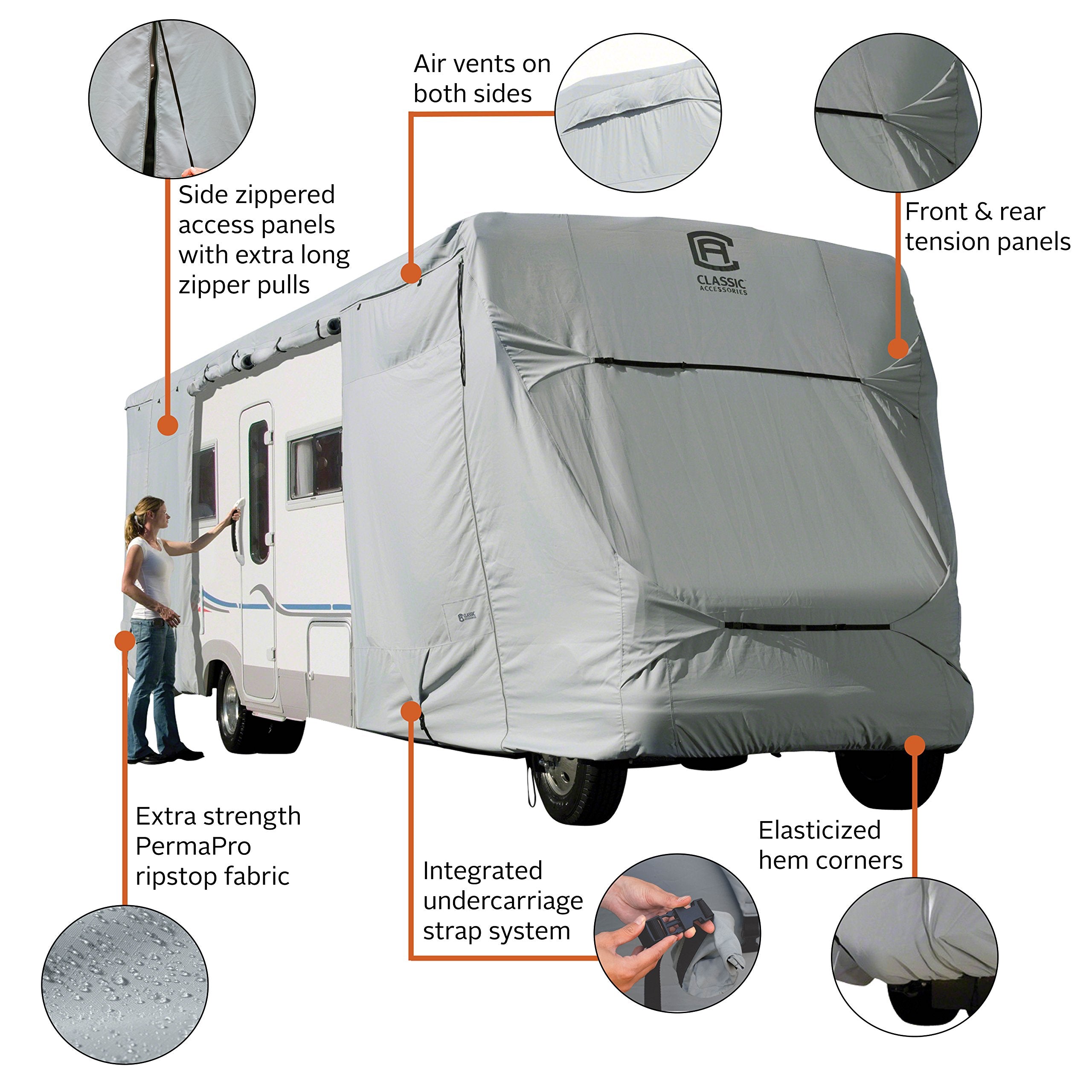Classic Accessories Over Drive RV Cover, Fits 29'-32' RVs, Grey, Fabric, Model 80-129