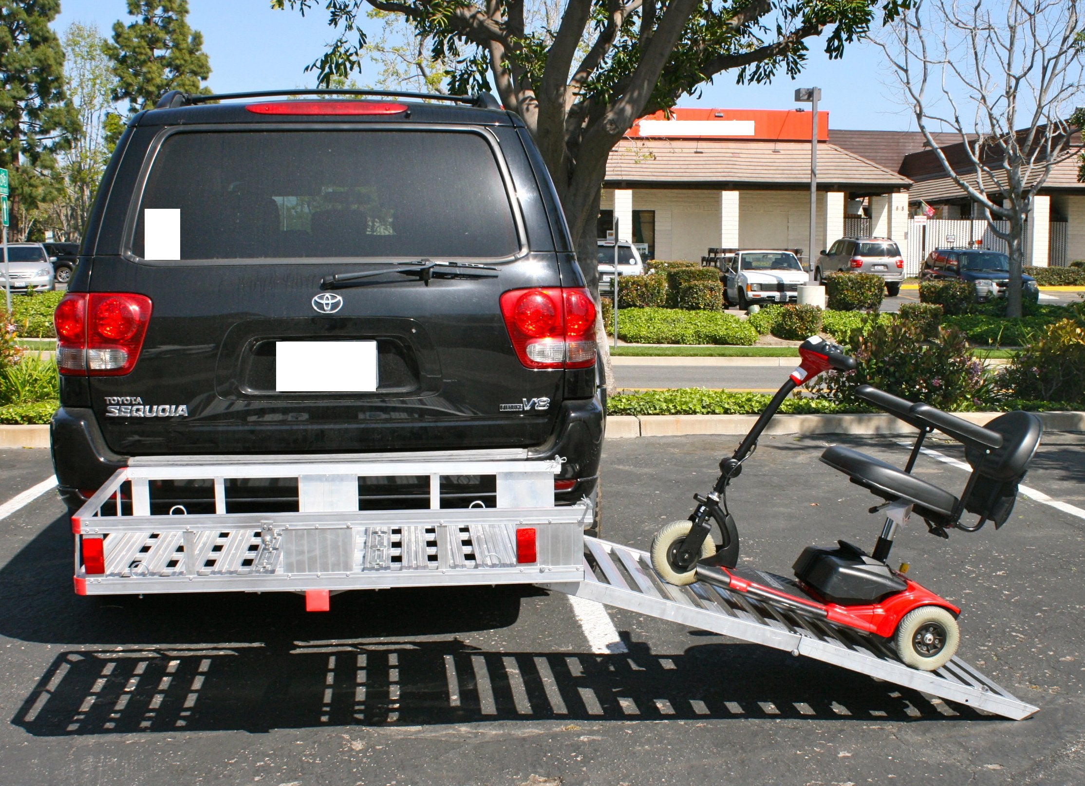 MAXXHAUL Aluminum Cargo Carrier with 60" Folding Ramp, 53.5" x 29", Model 70275