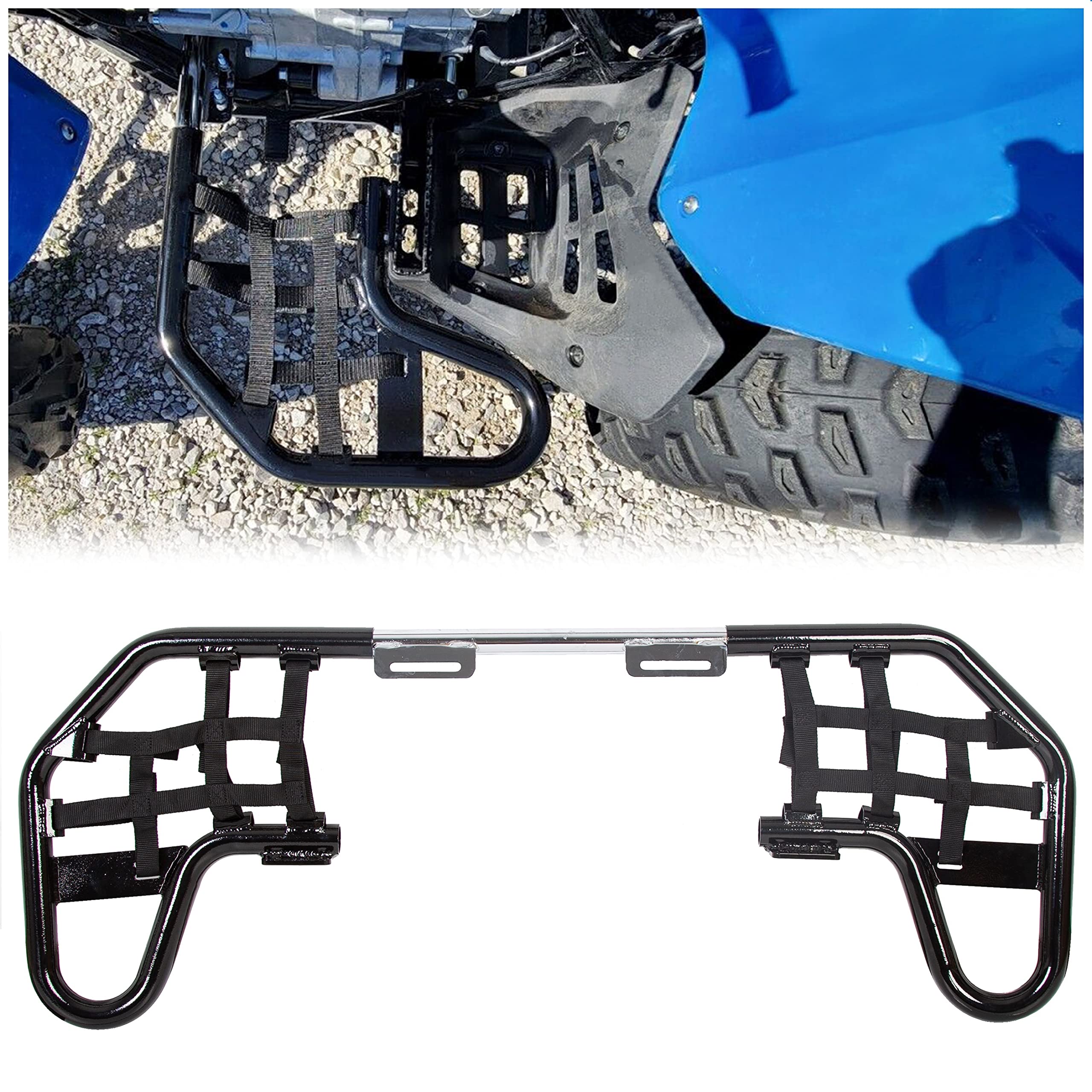KUAFU Nerf Bars Compatible with 2001-2024 Honda TRX 250EX 250X Black w/Nets