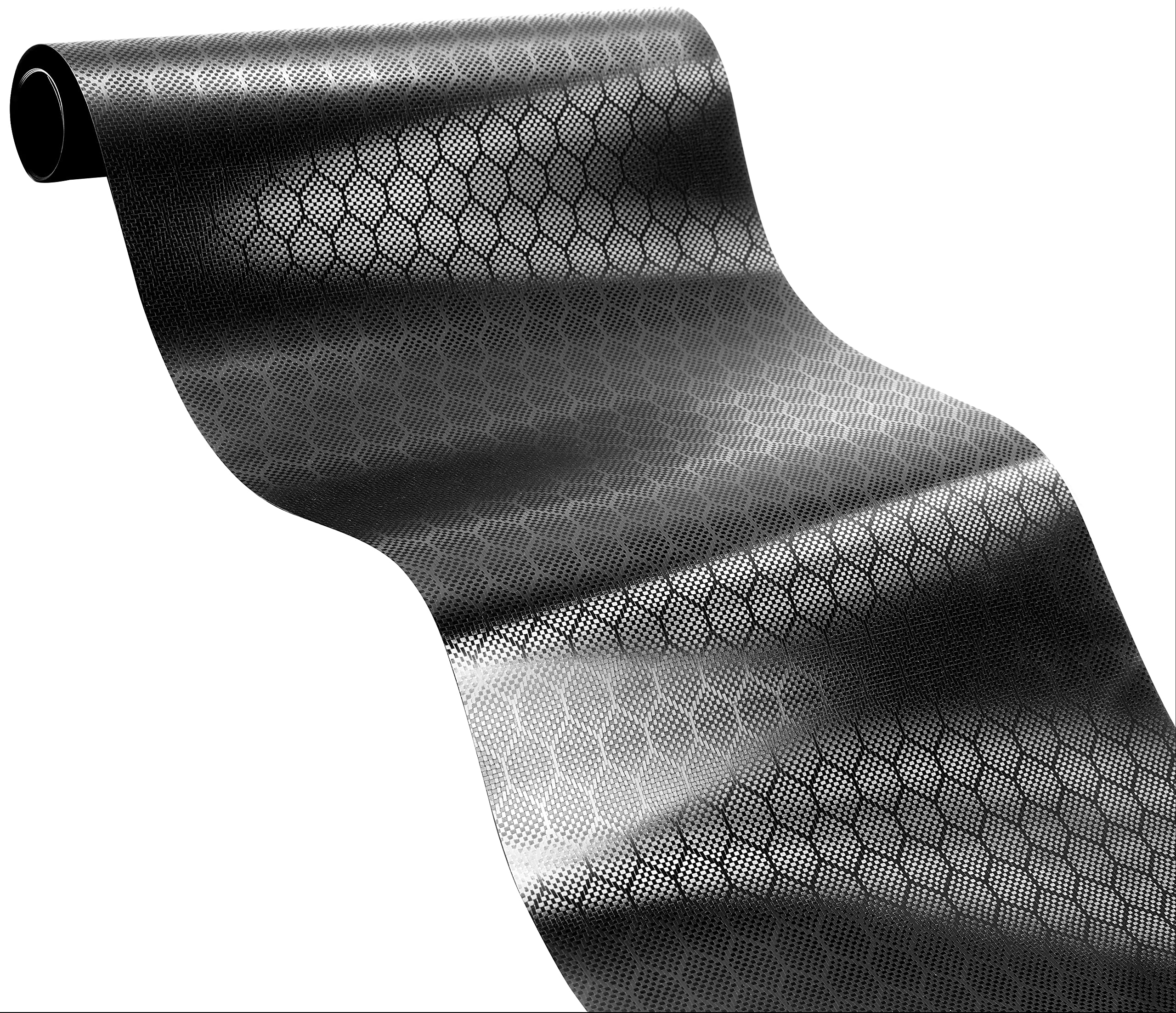 V2 Hex Carbon Black Vinyl Car Wrap (25Ft X 5Ft)