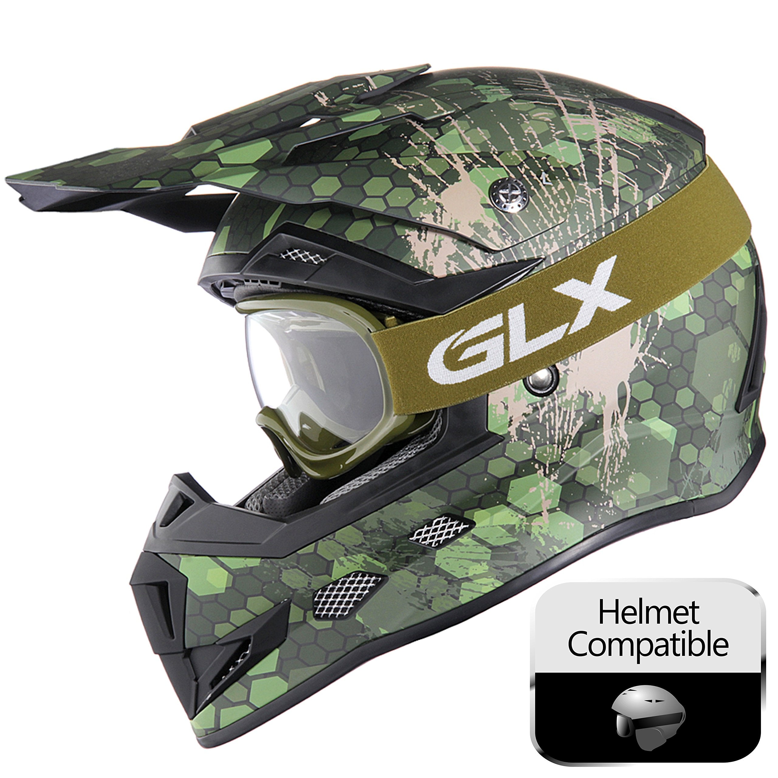 Glx Yh15 Anti-Fog Impact-Resistant Kids Youth Atv Off-Road Dirt Bike Motocross Goggles For Boys & Girls (Red, One_Size)