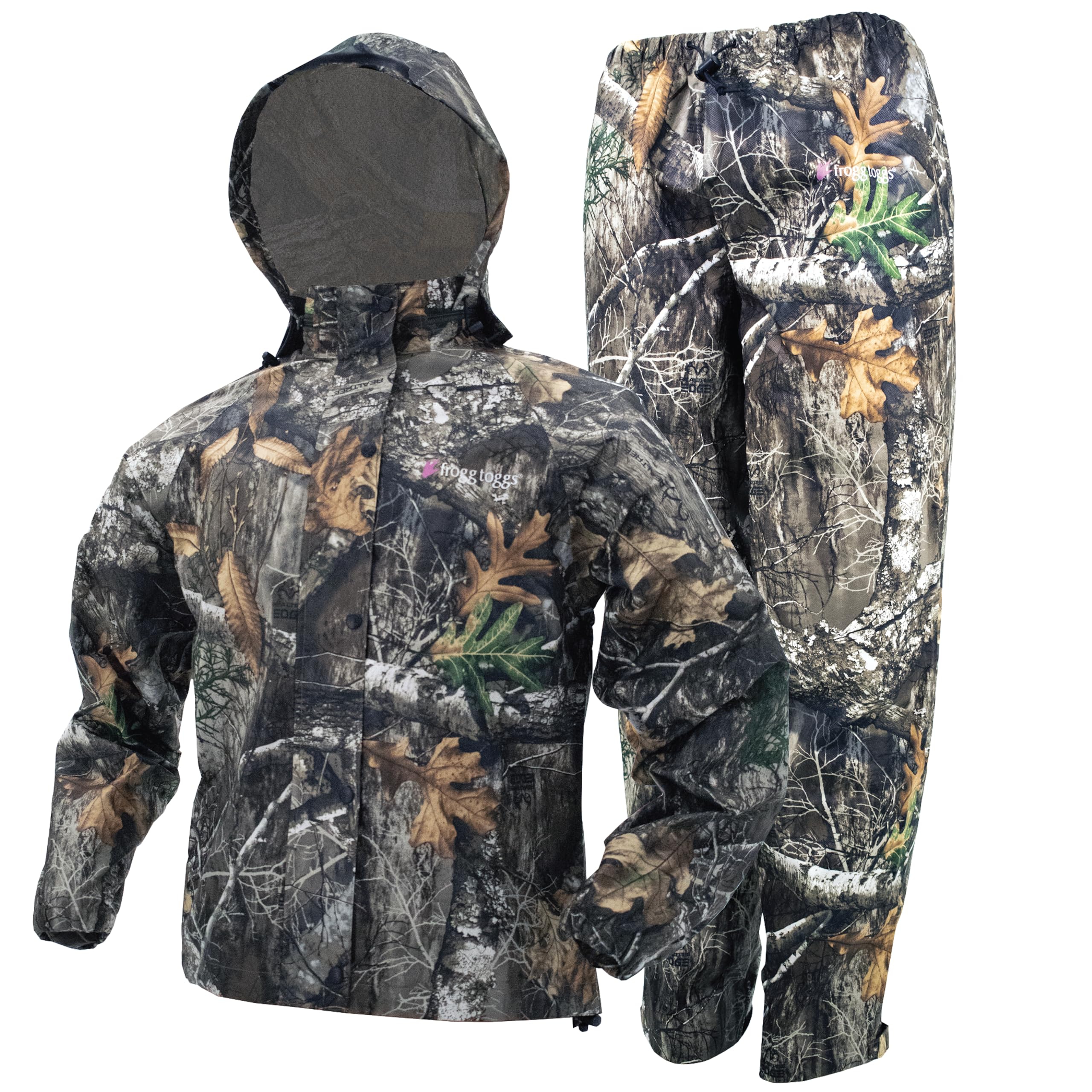 Frogg Toggs Women'S Classic All-Purpose Waterproof Breathable Rain Suit, Realtree Edge, Large