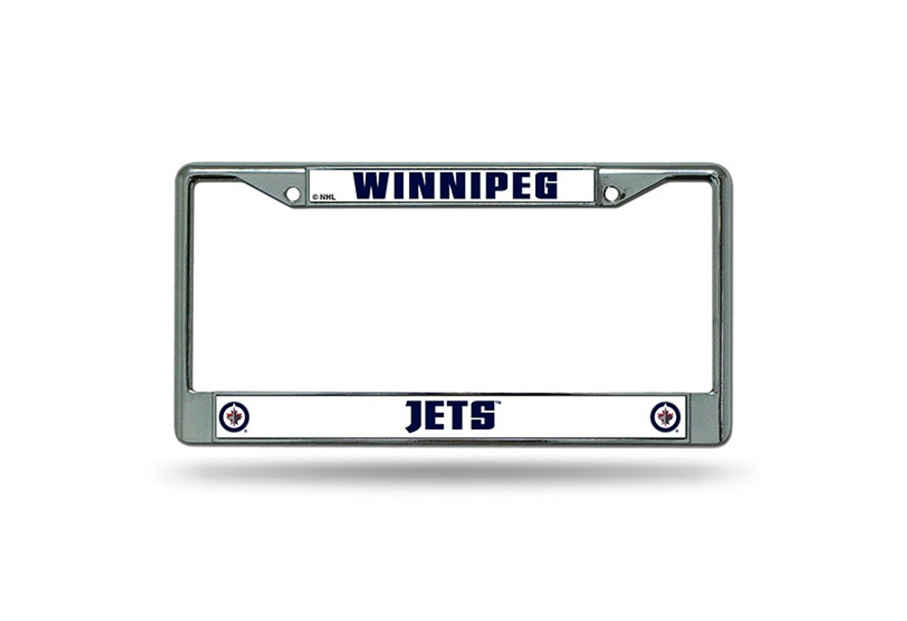 Winnipeg Jets License Plate Frame Chrome - Special Order
