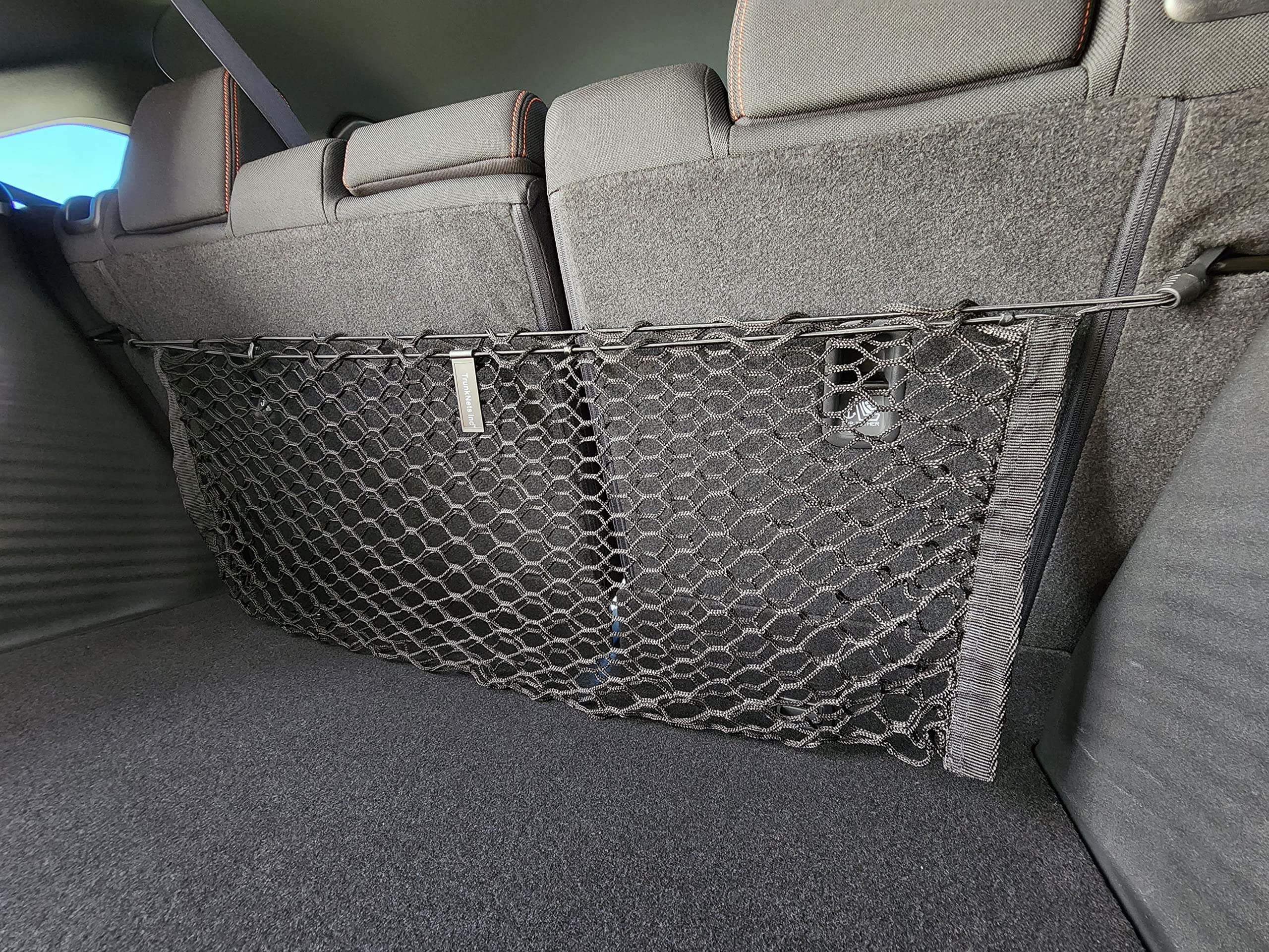 Back Seat Style Automotive Elastic Trunk Mesh Cargo Net for Honda HRV LX Sport EX-L 2023-2025 - Premium Trunk Organizer and Stor