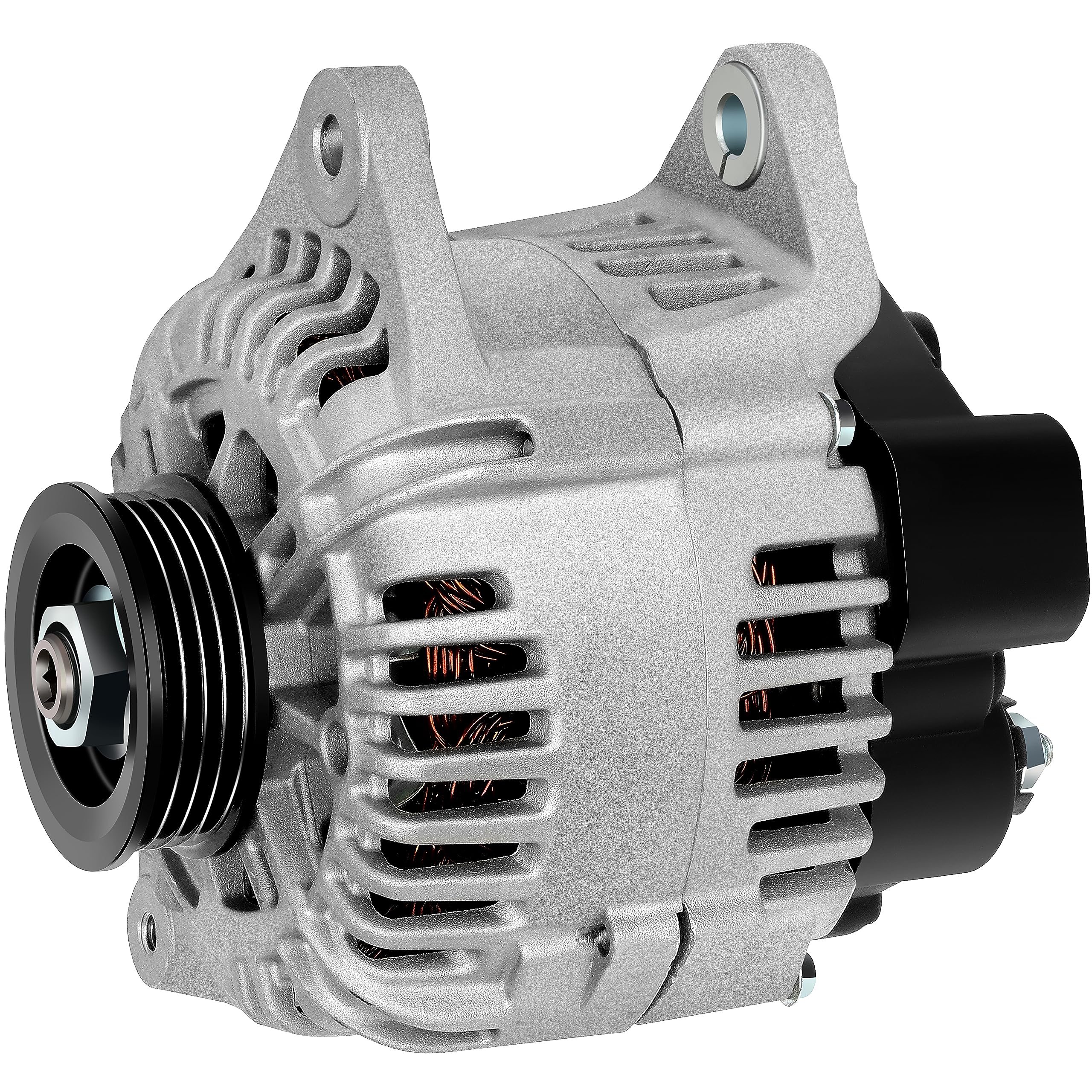 SCITOO Alternator Fits for Hyundai Santa Fe 2.4L 2.4 01 02 03 04 05 06, Sonata 2.4 2.4L 03 04 05 /for Kia Magentis, Optima 2.4 2