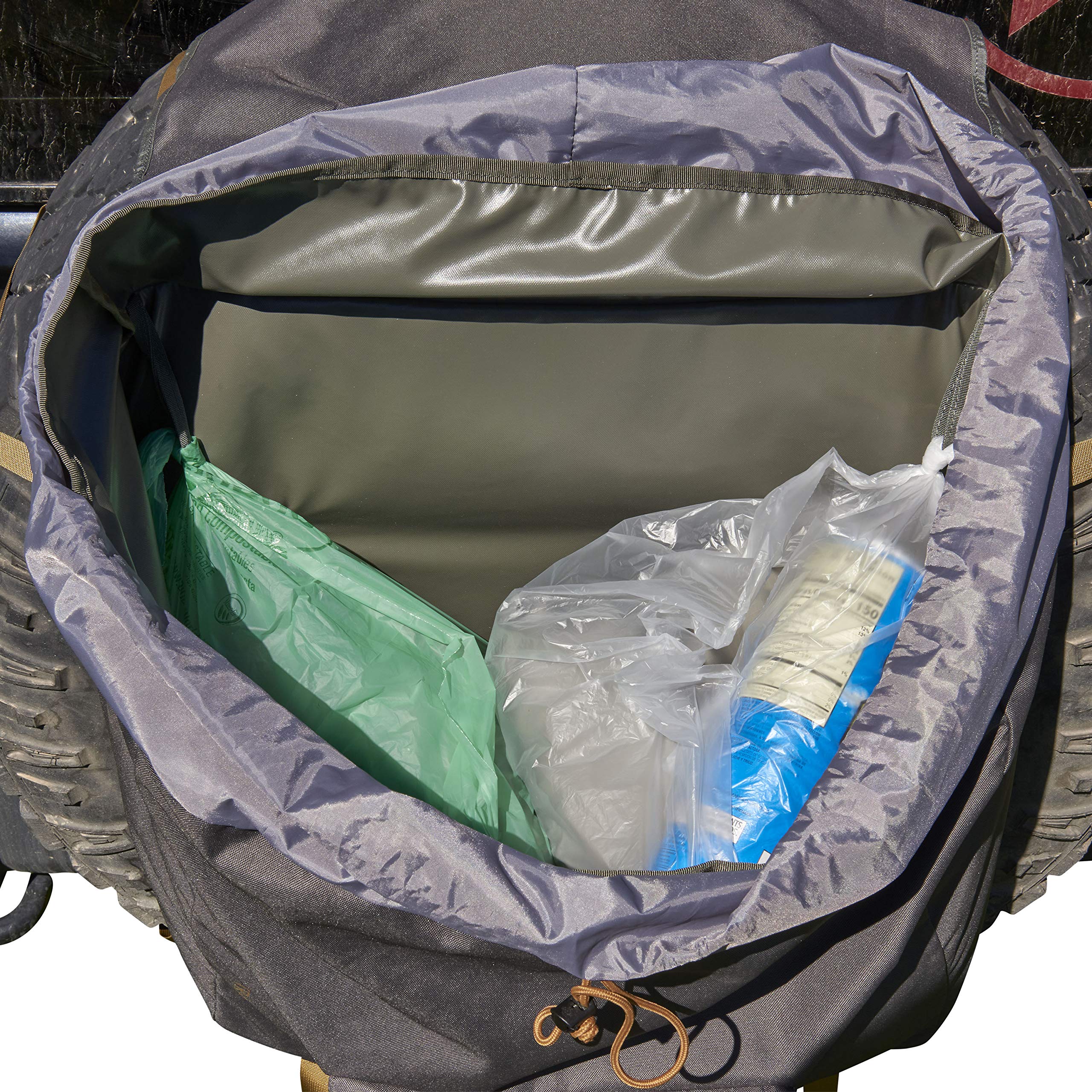 Kelty Trash Pak Beluga Overland Spare Tire Trash Bag For Tools, Gear, And Camping Fits Spare Tire Or Van Door