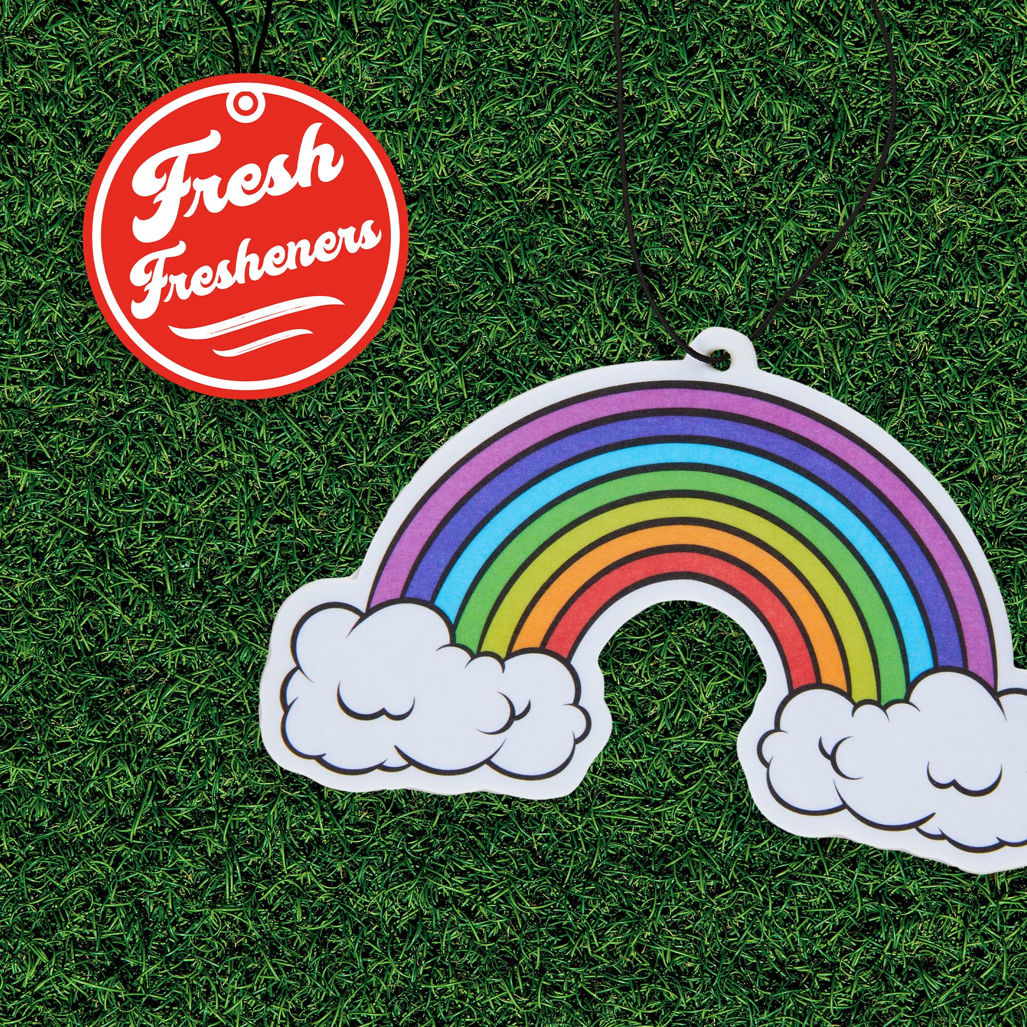 Rainbow Car Air Freshener 3 Pack Scented With Essential Oils By Fresh Fresheners