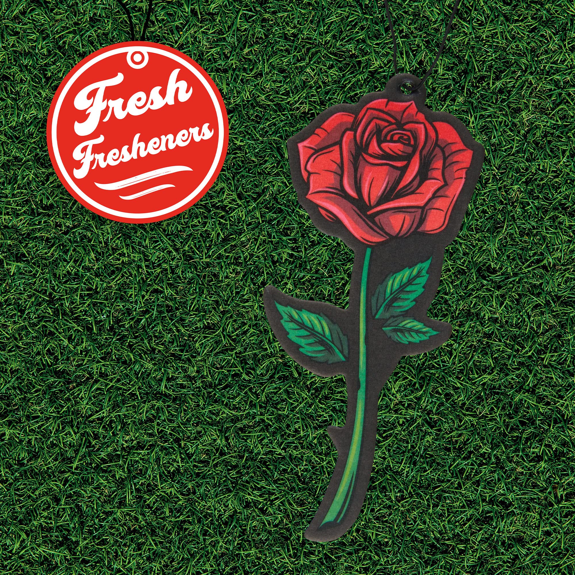 Rose Car Air Freshener 3 Pack Scented With Essential Oils By Fresh Fresheners