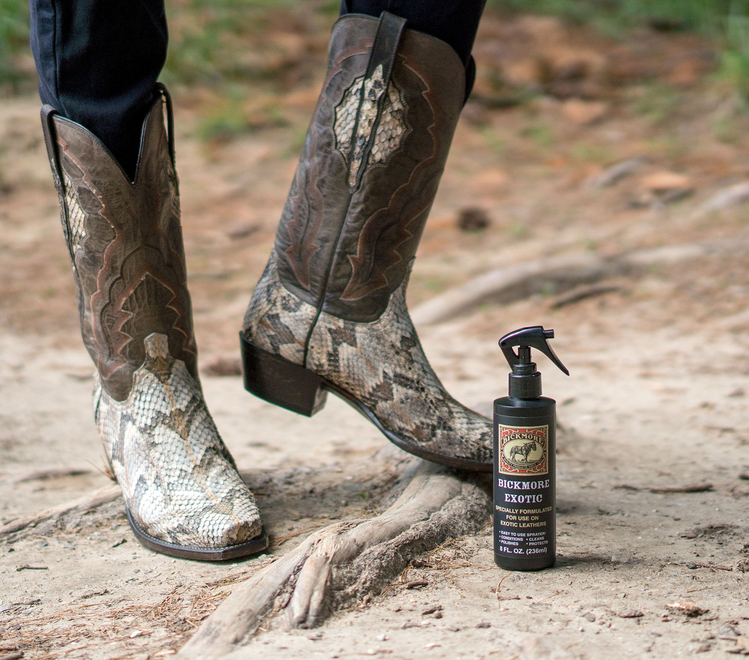 Bickmore Exotic 8oz (2-Pack) - Specially Formulated Leather Spray Used to Clean Condition Polish and Protect Exotic Leathers & R