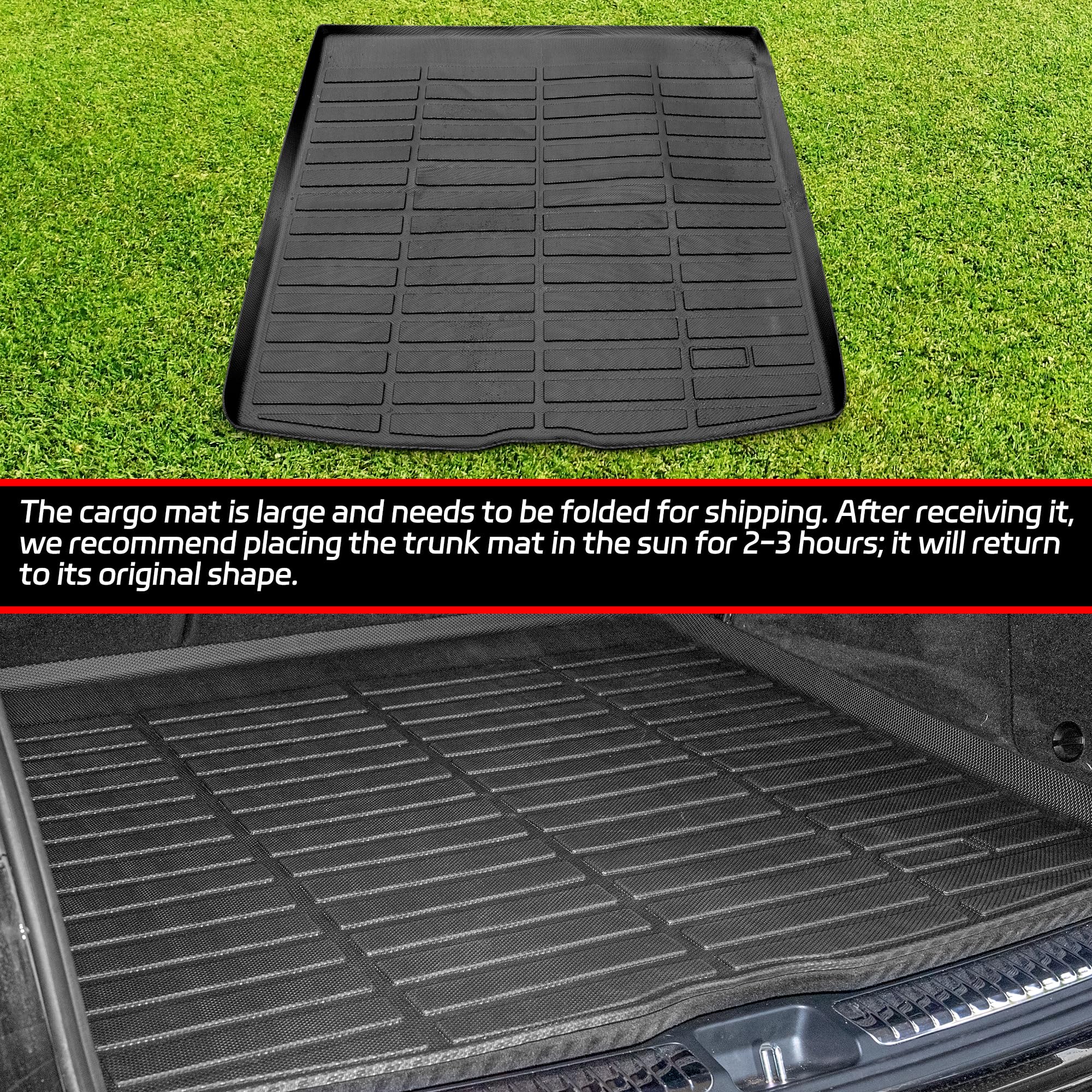 AutoBull Cargo Liner for Dodge Charger 2011-2023 & Chrysler 300, All Weather Black Trunk Mat, TPE Material, Model ABFM-1001