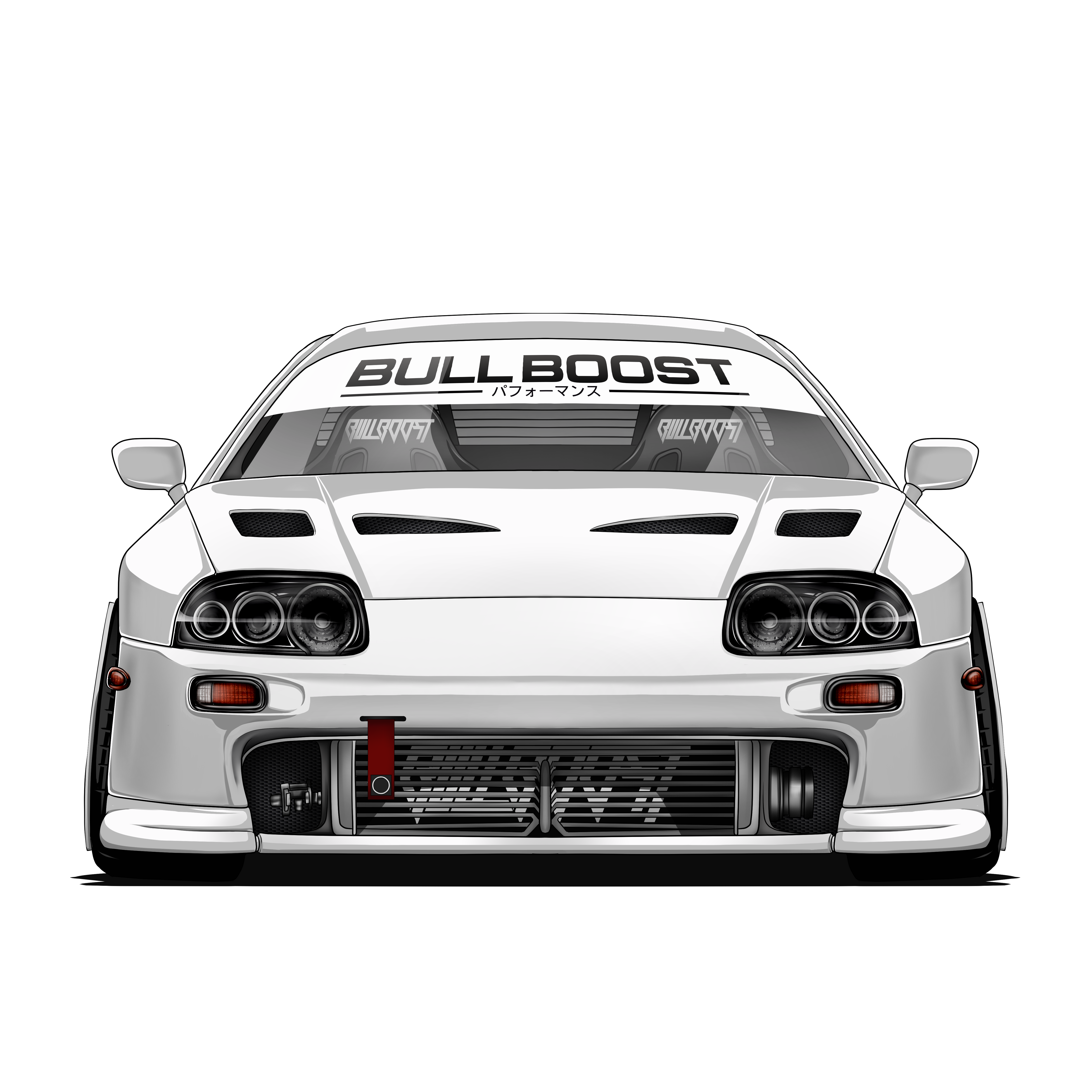 Bull Boost Vinyl Window Banner - Modern