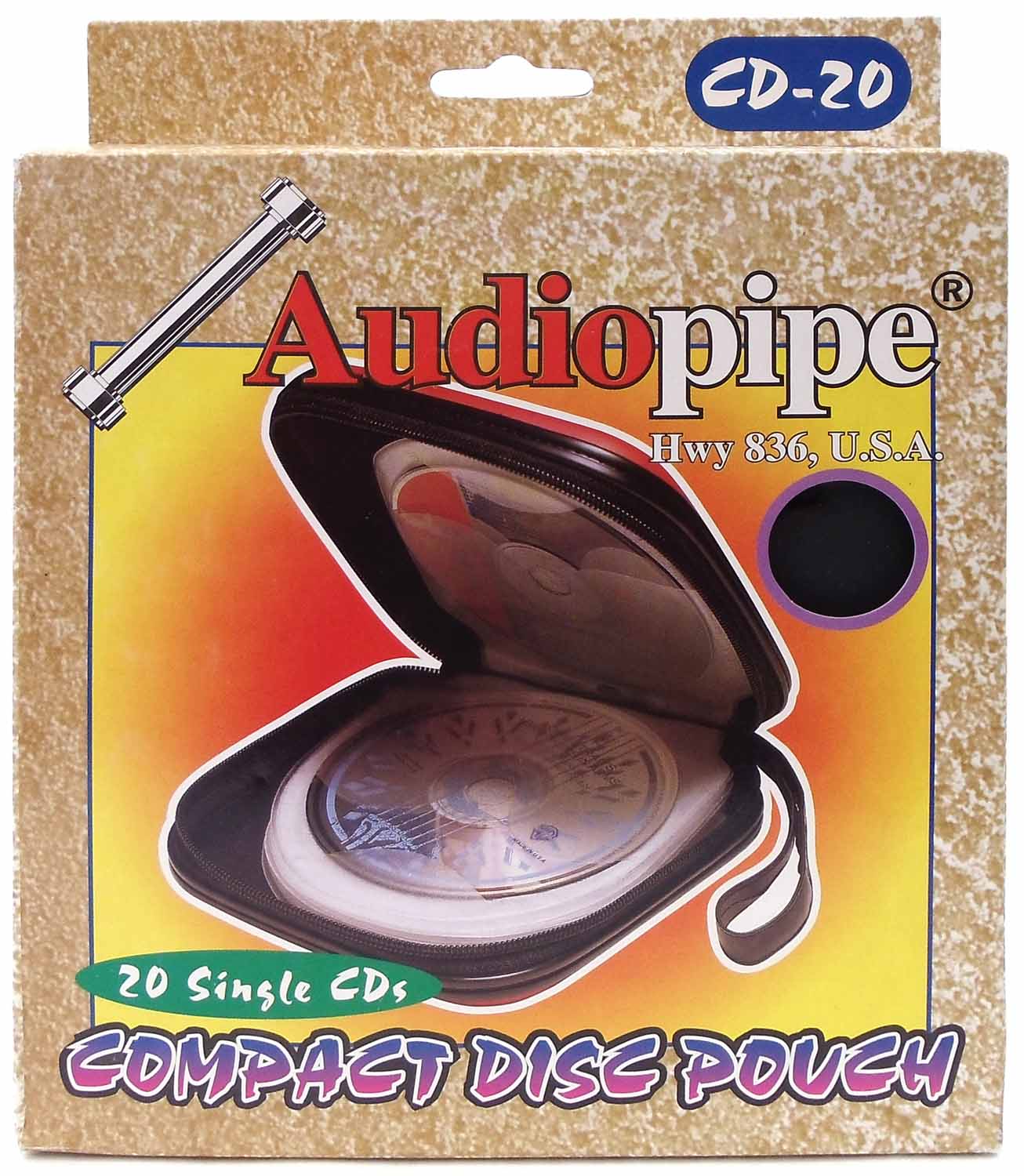AUDIO PIPE 20 CD CARRYING CASE ( BLACK )