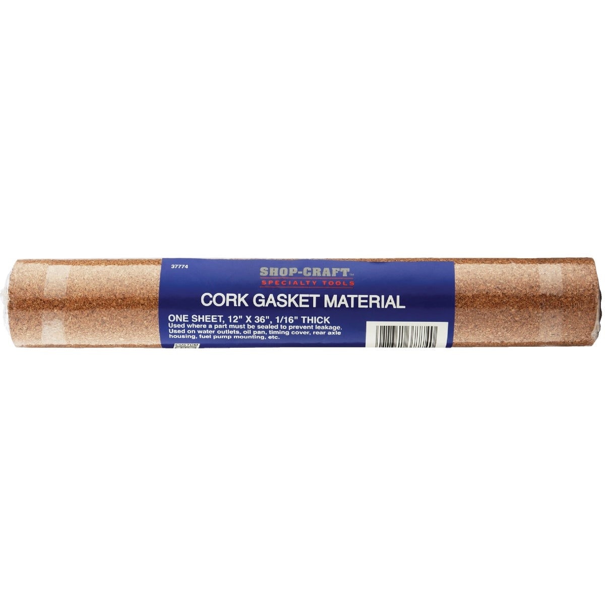 37774 Custom Accessories 12 In. W. x 36 In. L. x 1/16 In. Thick Cork Gasket Material