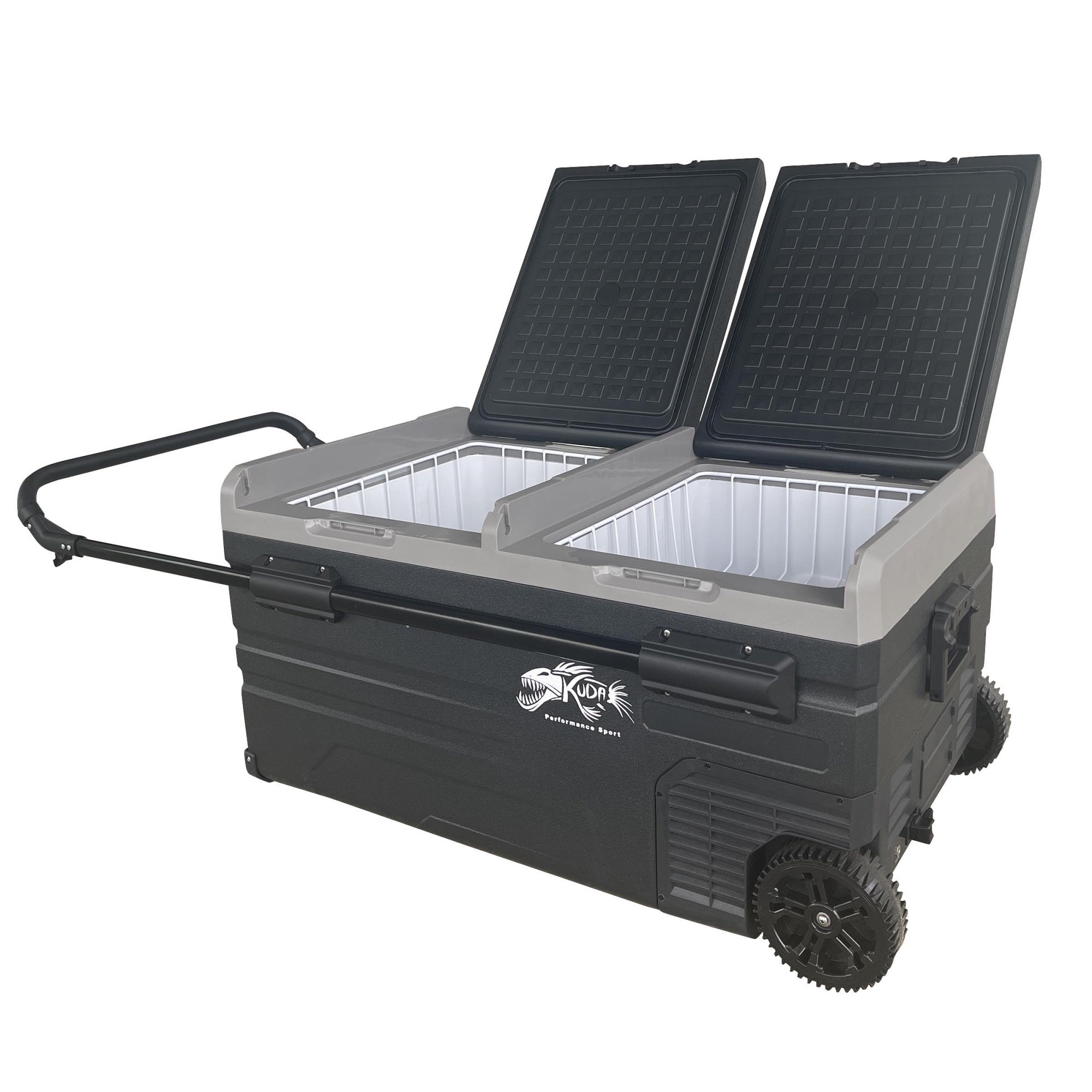 Buffalo Tools EC100Q 47 Quart Electric Cooler Freezer, Gray, PP & ABS Plastic, 40"L x 23"W x 19"H