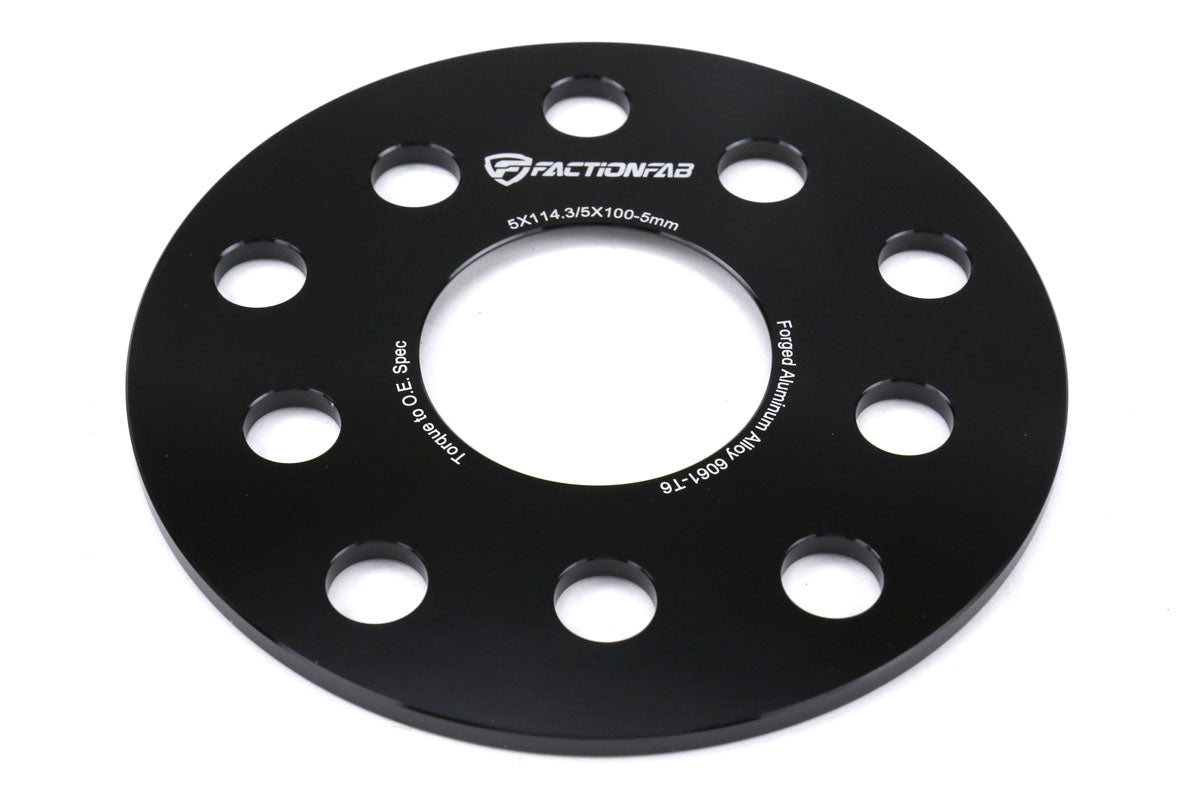 FactionFab Subaru 5x100/114.3 5mm 56.1 CB 6061-T6 Forged Spacer Set