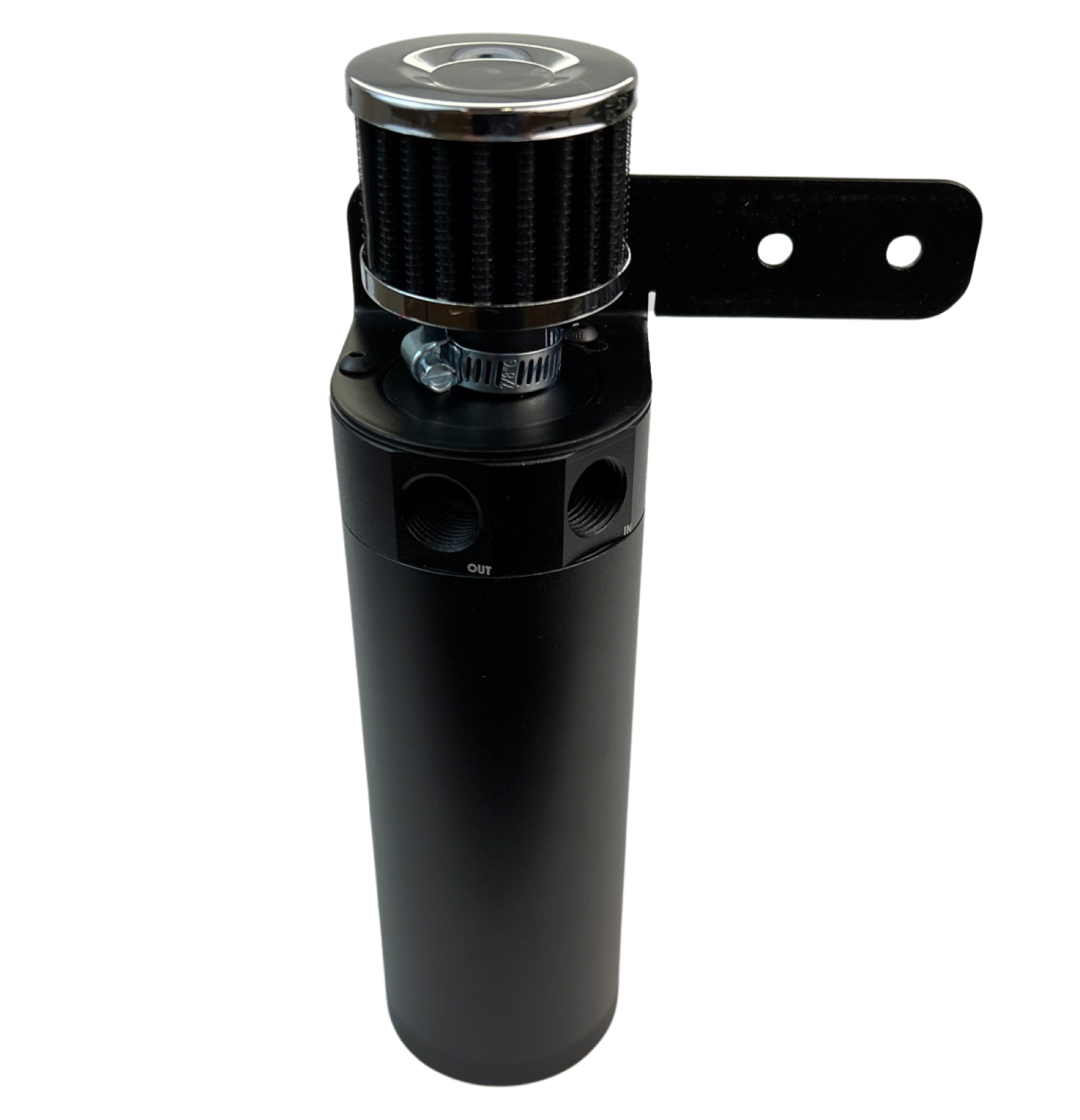 Universal Oil Catch Can XL 2Port -6AN + Mounting Bracket Kit + Filter 7.50z
