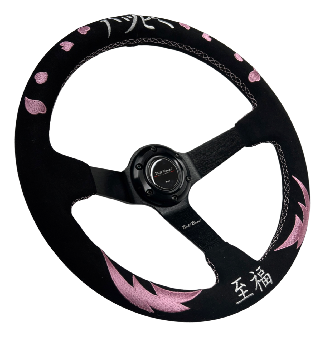 Street Bliss Heart Suede Steering Wheel + Hub Kit For Nissan Datsun 280Z 260Z 240Z 620 510 C10