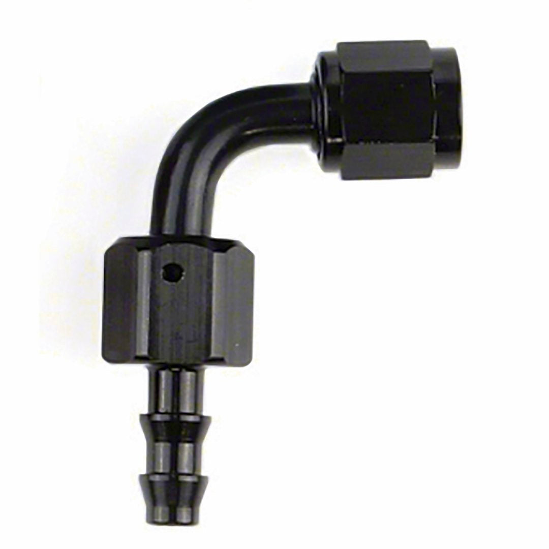 -4An X 90  Blk Push-On Hose End
