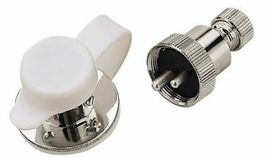 Chrome Brass Connector 3 Amp 4 -Pin