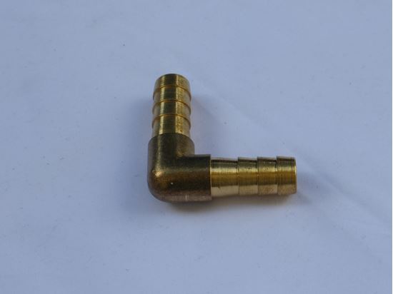 BRASS BARB/BARB 90DEG. 3/8(9.5MM)