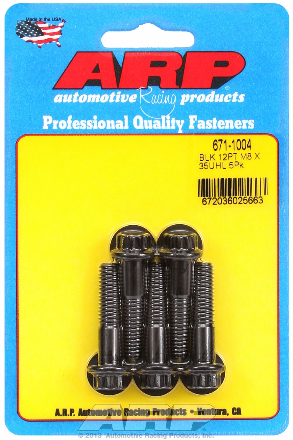 M8 X 1.25 X 35 12Pt Blk