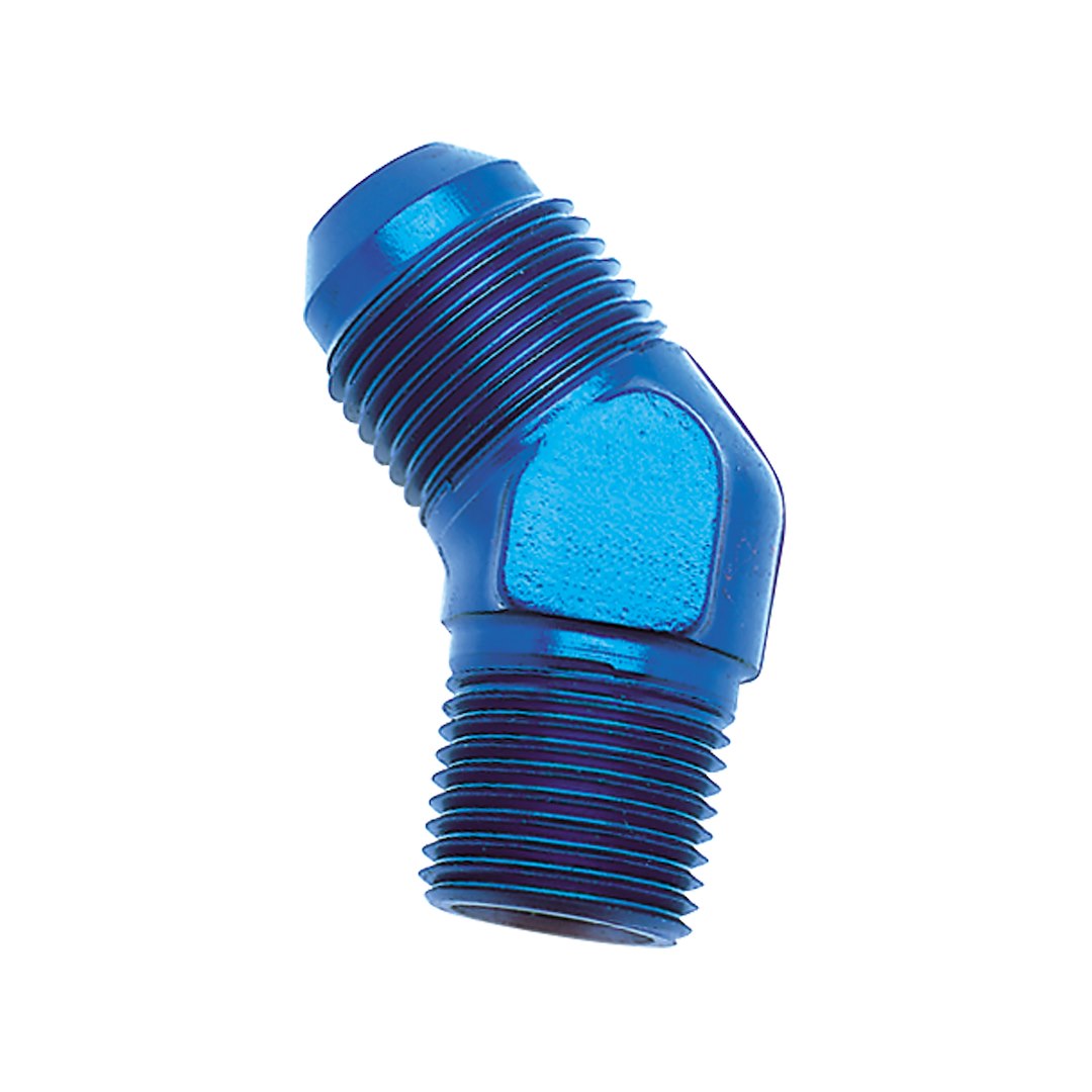 -8Anx3/8Nptf Blu 45  Fl To Pipe Elb