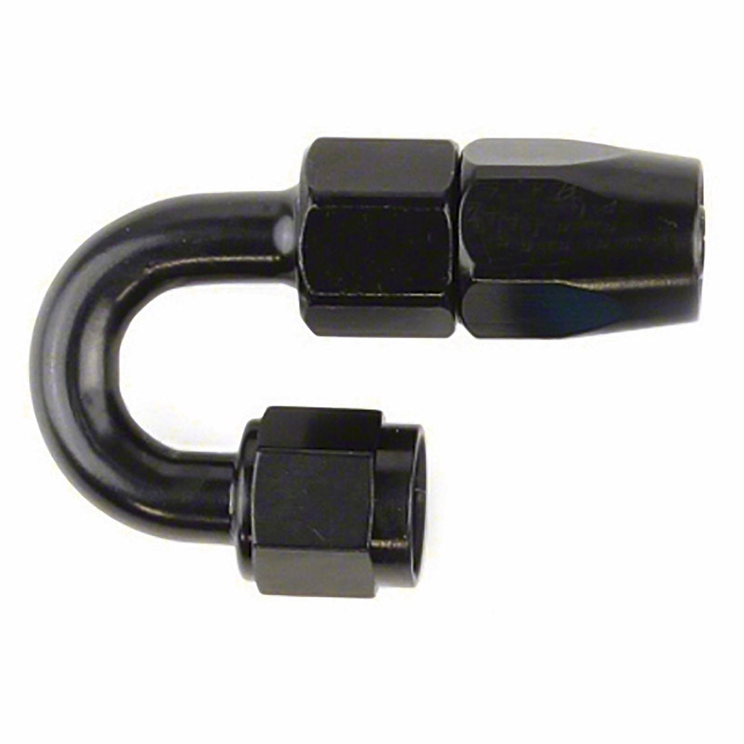 -8An X 180  Blk Push-On Hose End