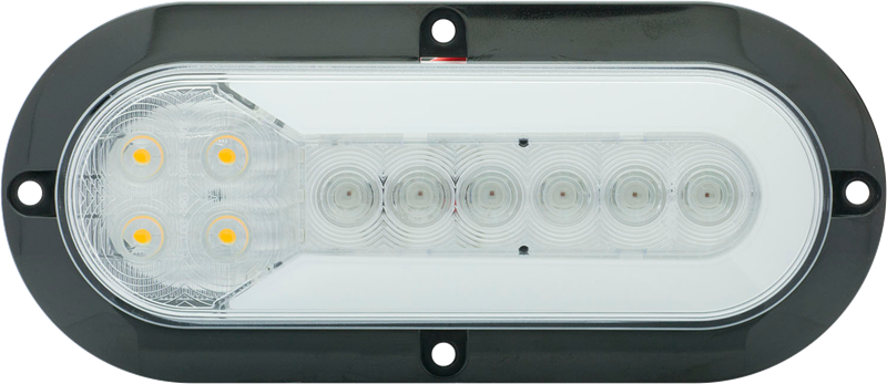6 Led Stt/Bu;Glo;Clear;Surfmt;Fpl3
