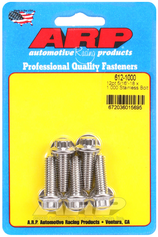 12 Pt 5/16-18X1.000  Pk/5