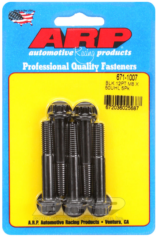M8 X 1.25 X 50 12Pt Blk