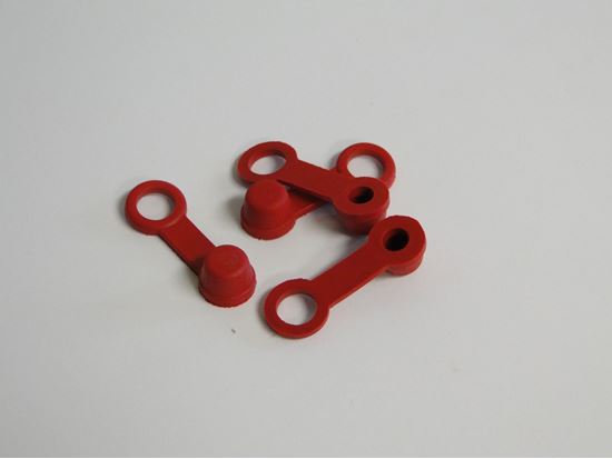 BRAKE BLEEDER CAP  RED  W/ TETHER