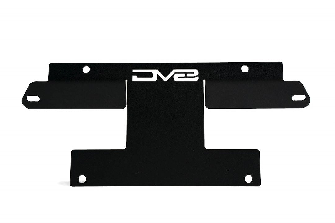 License Plate Relocation Bracket For 2021-2024 Ford Bronco & 2022-2024 Bronco Raptor | Oem Steel Front Bumper | Lower Center Mount | Keeps Grille Open | Quick & Easy Installation | Dv8 Offroad