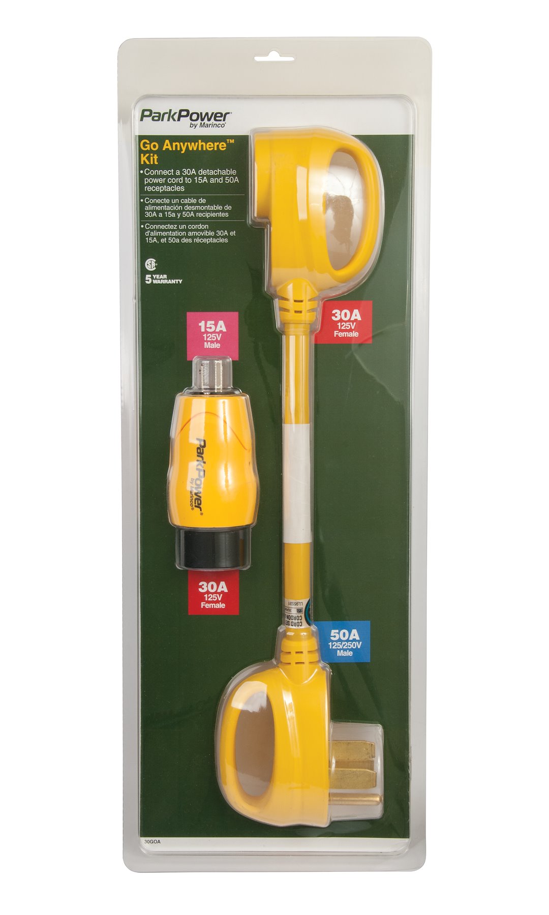 Marinco Parkpower 30Goa 30A Rv Go Anywhere Kit