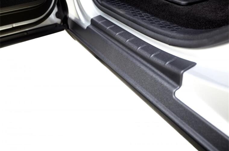 Bushwacker Trail Armor Side Rocker | 4-Piece Set, Black, Textured Finish | 14071 | Fits 2009-2014 Ford F-150 Extended Cab