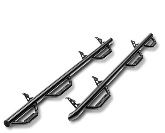 N-Fab Nerf Steps For Ram | Wheel-To-Wheel W/Bed Access, Heavy Duty Steel, Gloss Back | D20100Cc-6 | Fits 2019-2024 Ram 2500/3500 (New Body Style) Crew Cab 6.4' Standard Bed, Srw/Drw Gas/Diesel