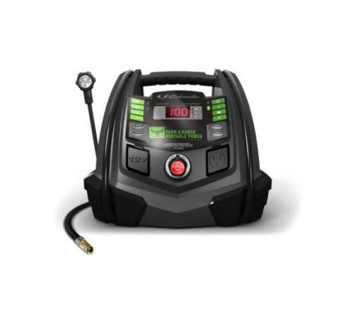 Schumacher Electric FR01337 Rechargeable AGM Jump Starter - 1200A, Air Compressor, 12V USB/AC Power Station for Gas & Diesel Vehicles