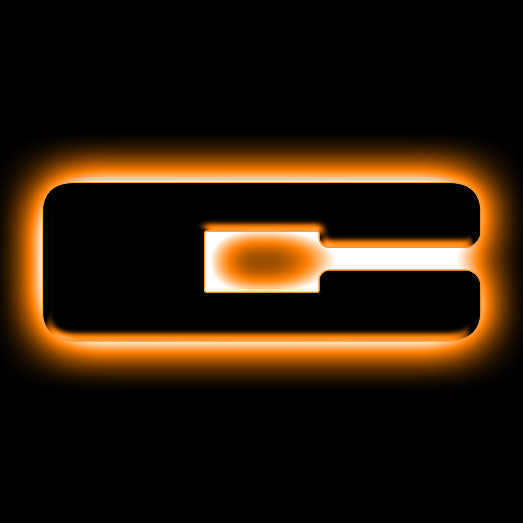 Oracle Lighting 3140-A-001 Single Universal Illuminated White Led Letter C With Matte Black Finish Letter Badge - Sleek Design - Customized High-End Appearance