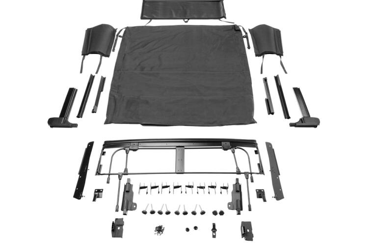 Rampage Products Trailview Fastback Soft Top For Jeep Gladiator Jt | Black, Vinyl | 139035 | Fits 2020-2024 Jeep Gladiator Jt