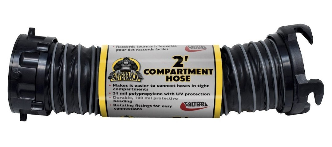 Valterra Go Power! Valterra D04-0602 2' Silverback Compartment Hose, Gray/Black